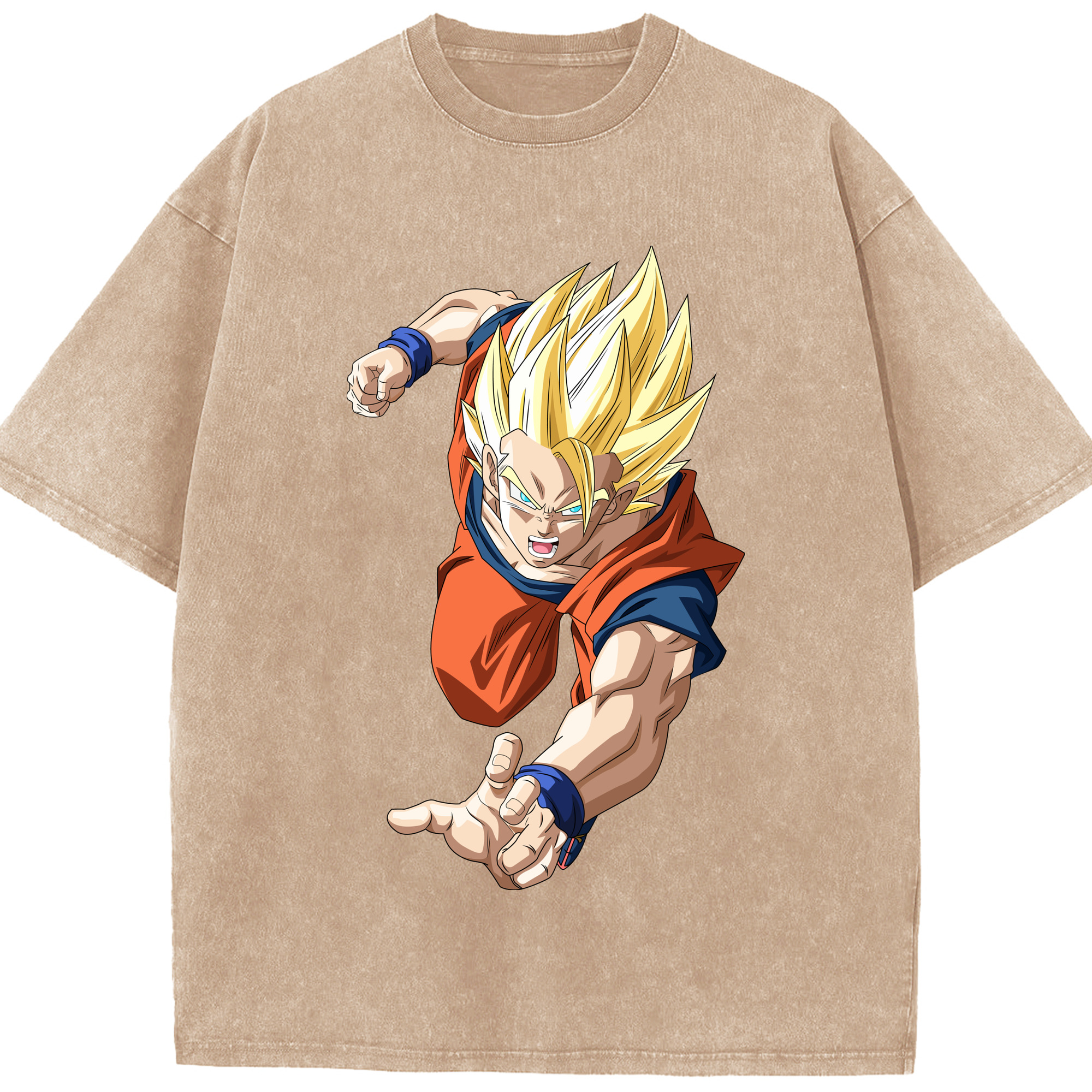 （画像用） ドラゴンボール 孫 悟飯（そんごはん）DRAGON BALL Son Gohan 綿100% ヴィンテージ風 半袖Tシャツ（フロントプリント）