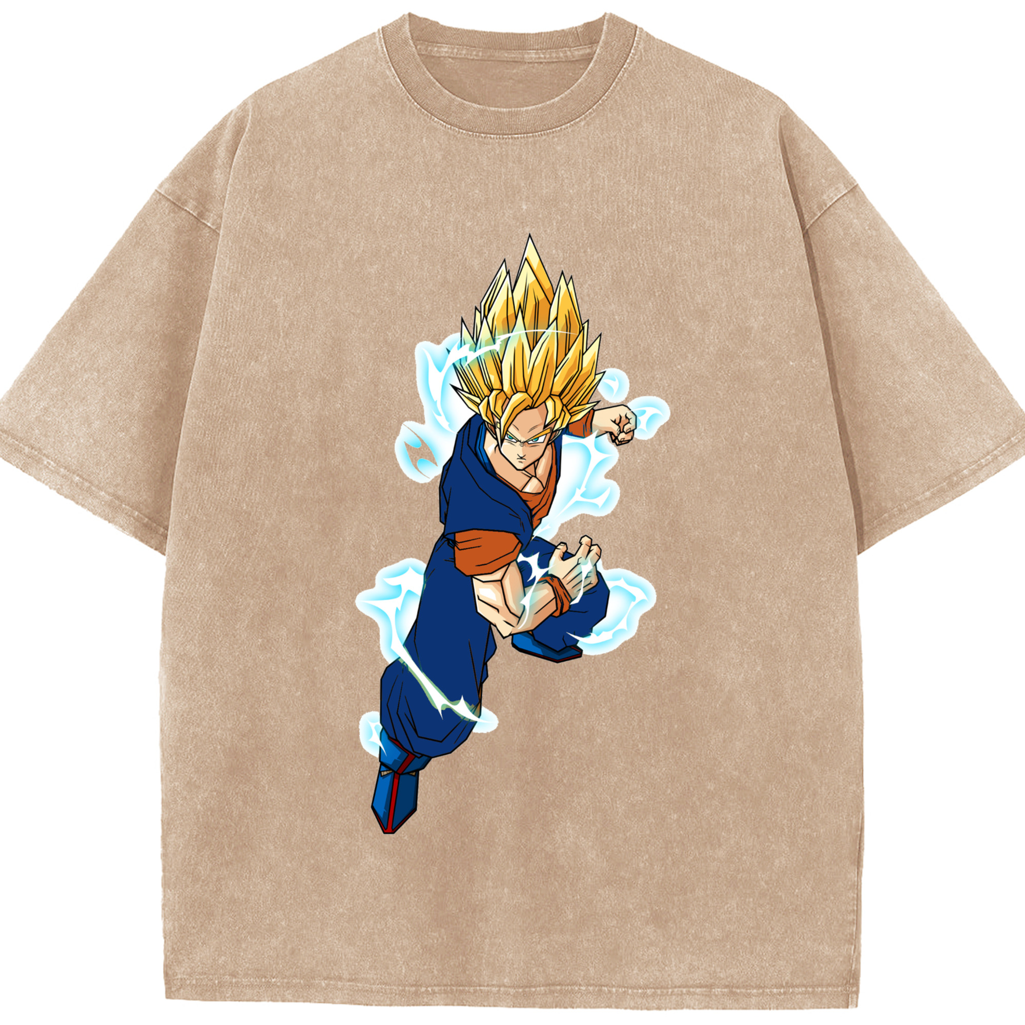 （画像用） ドラゴンボール 孫 悟飯（そんごはん）DRAGON BALL Son Gohan 綿100% ヴィンテージ風 半袖Tシャツ（フロントプリント）