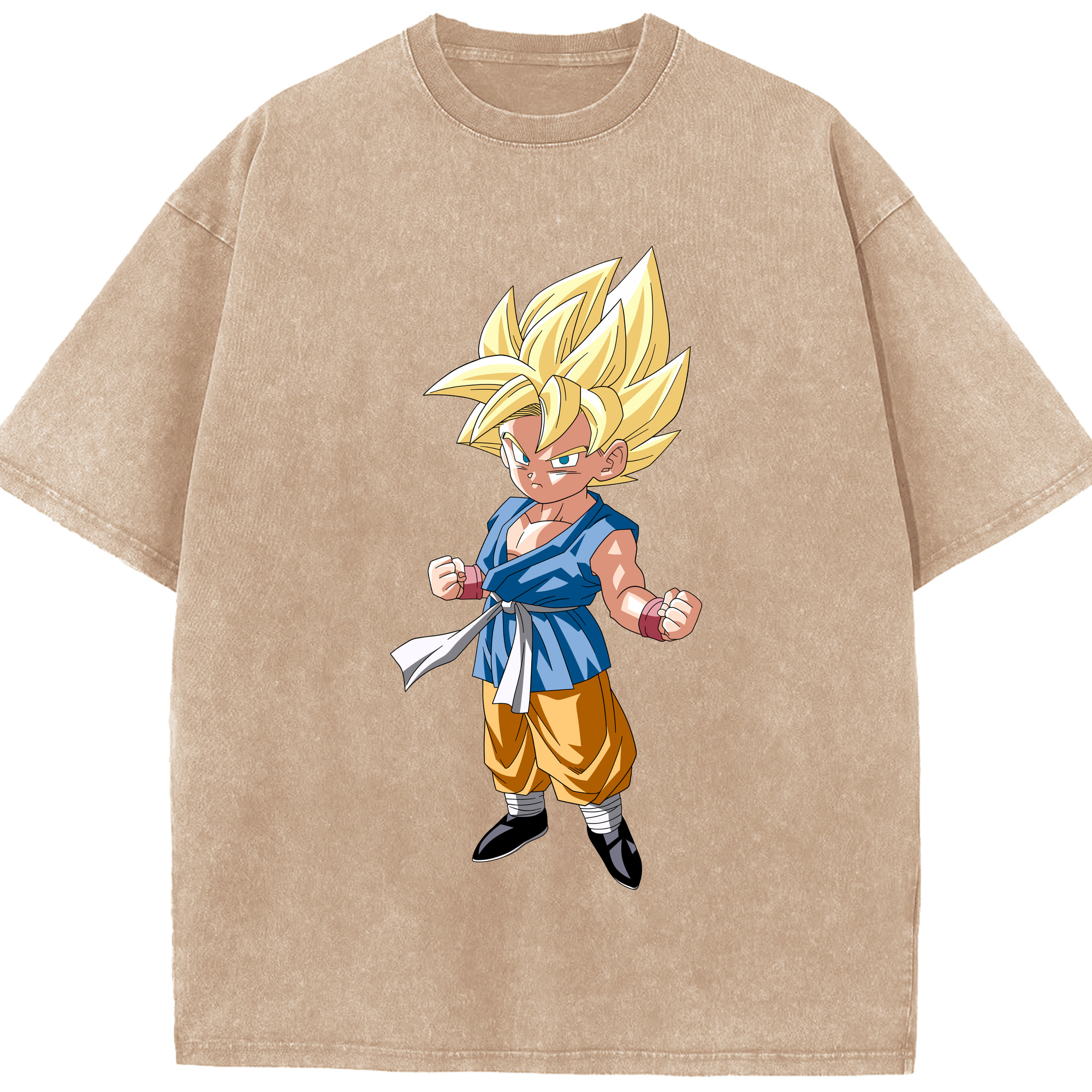 （画像用） ドラゴンボール 孫 悟飯（そんごはん）DRAGON BALL Son Gohan 綿100% ヴィンテージ風 半袖Tシャツ（フロントプリント）