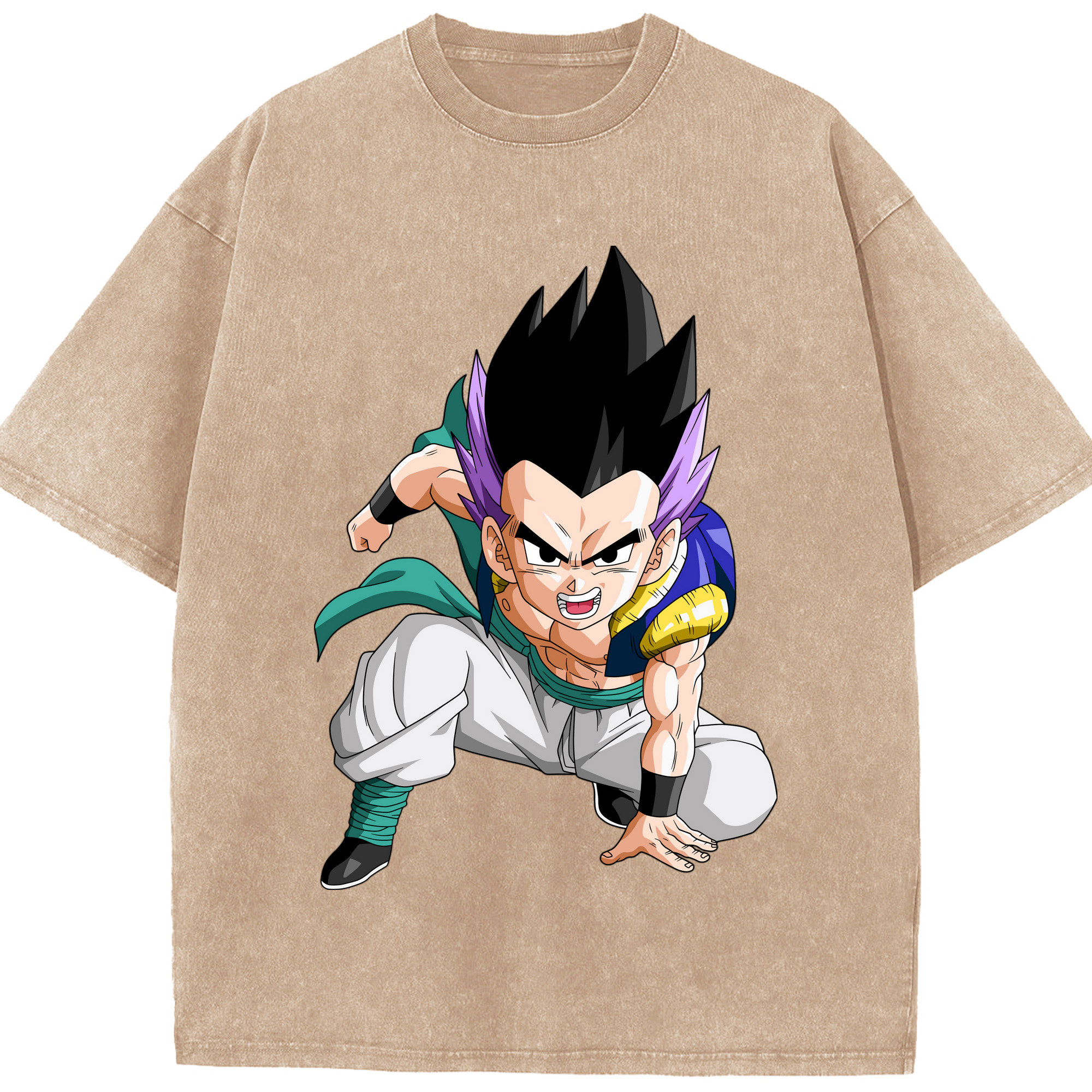 （画像用） ドラゴンボール 孫 悟飯（そんごはん）DRAGON BALL Son Gohan 綿100% ヴィンテージ風 半袖Tシャツ（フロントプリント）
