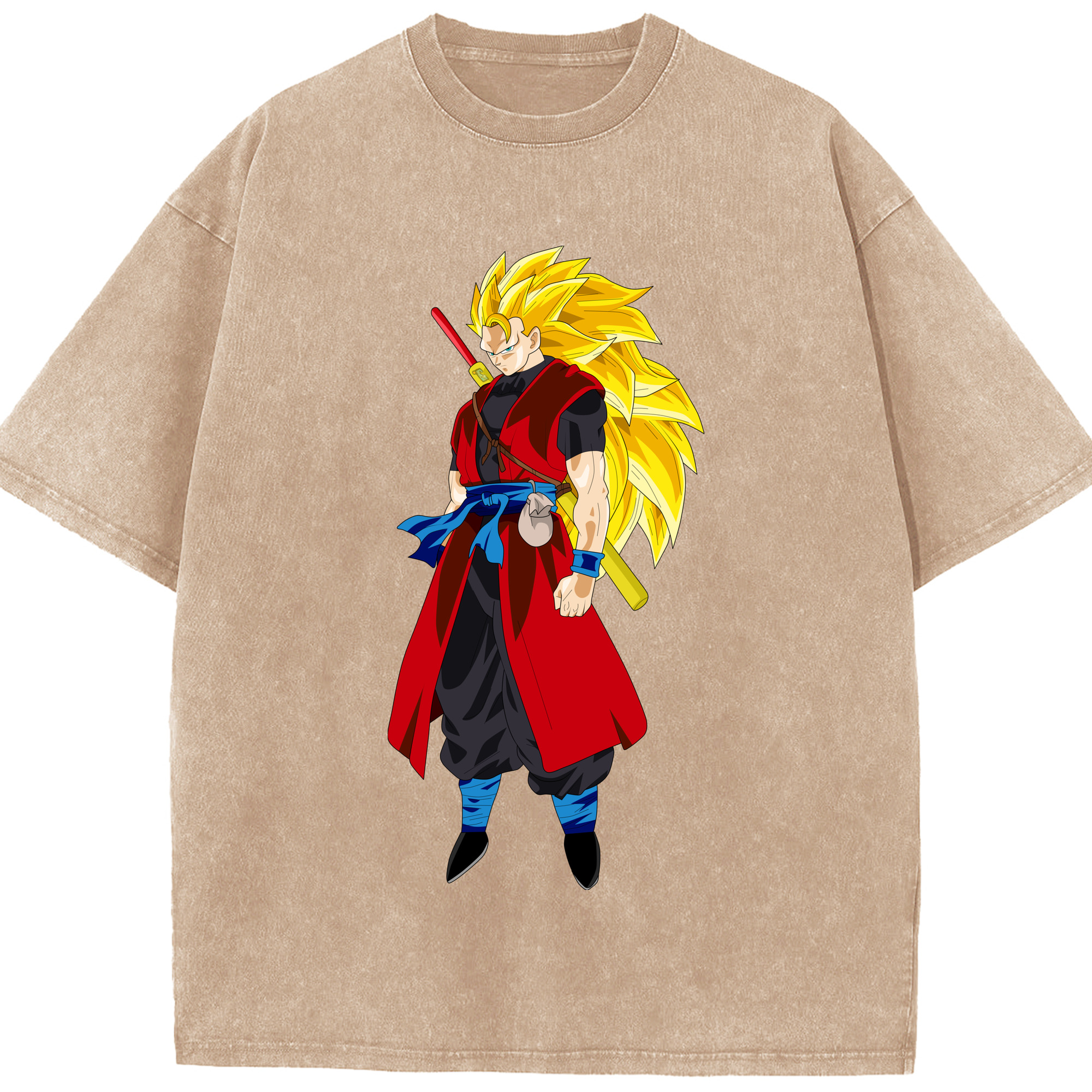 （画像用） ドラゴンボール トランクス（Torankusu）DRAGON BALL Trunks 綿100% ヴィンテージ風 半袖Tシャツ（フロントプリント）