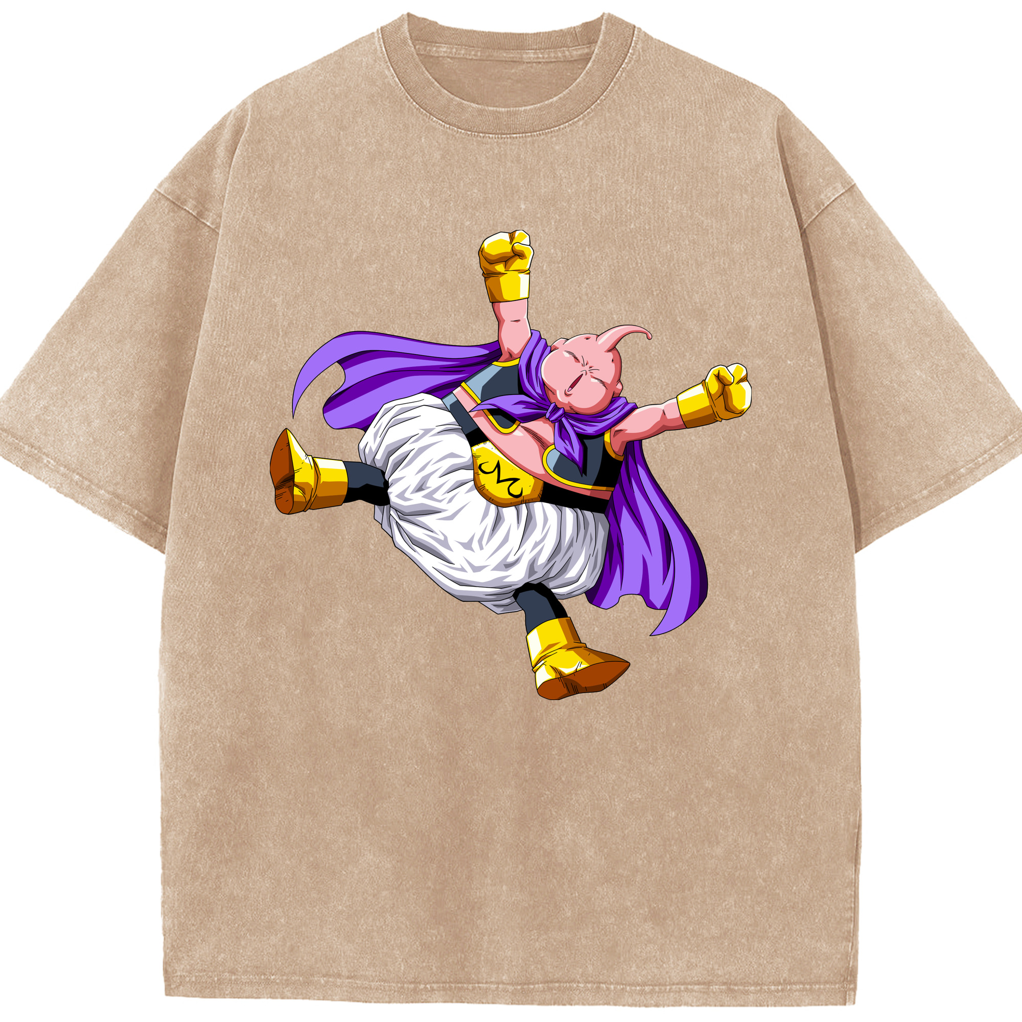 （画像用） ドラゴンボール 魔人ブウ DRAGON BALL Majin Buu 綿100% ヴィンテージ風 半袖Tシャツ（フロントプリント）