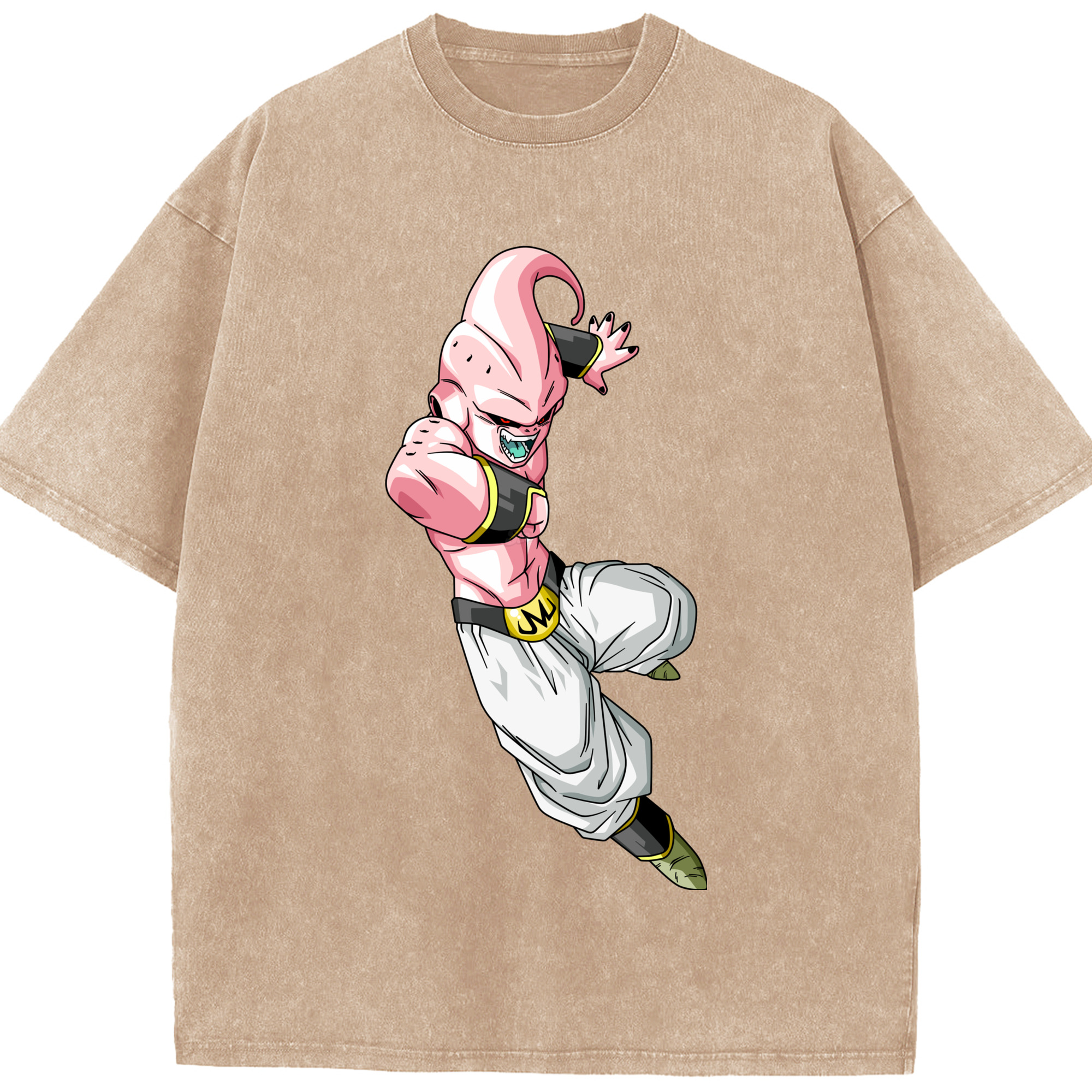 ドラゴンボール 魔人ブウ DRAGON BALL Majin Buu 綿100% ヴィンテージ風 半袖Tシャツ（フロントプリント）