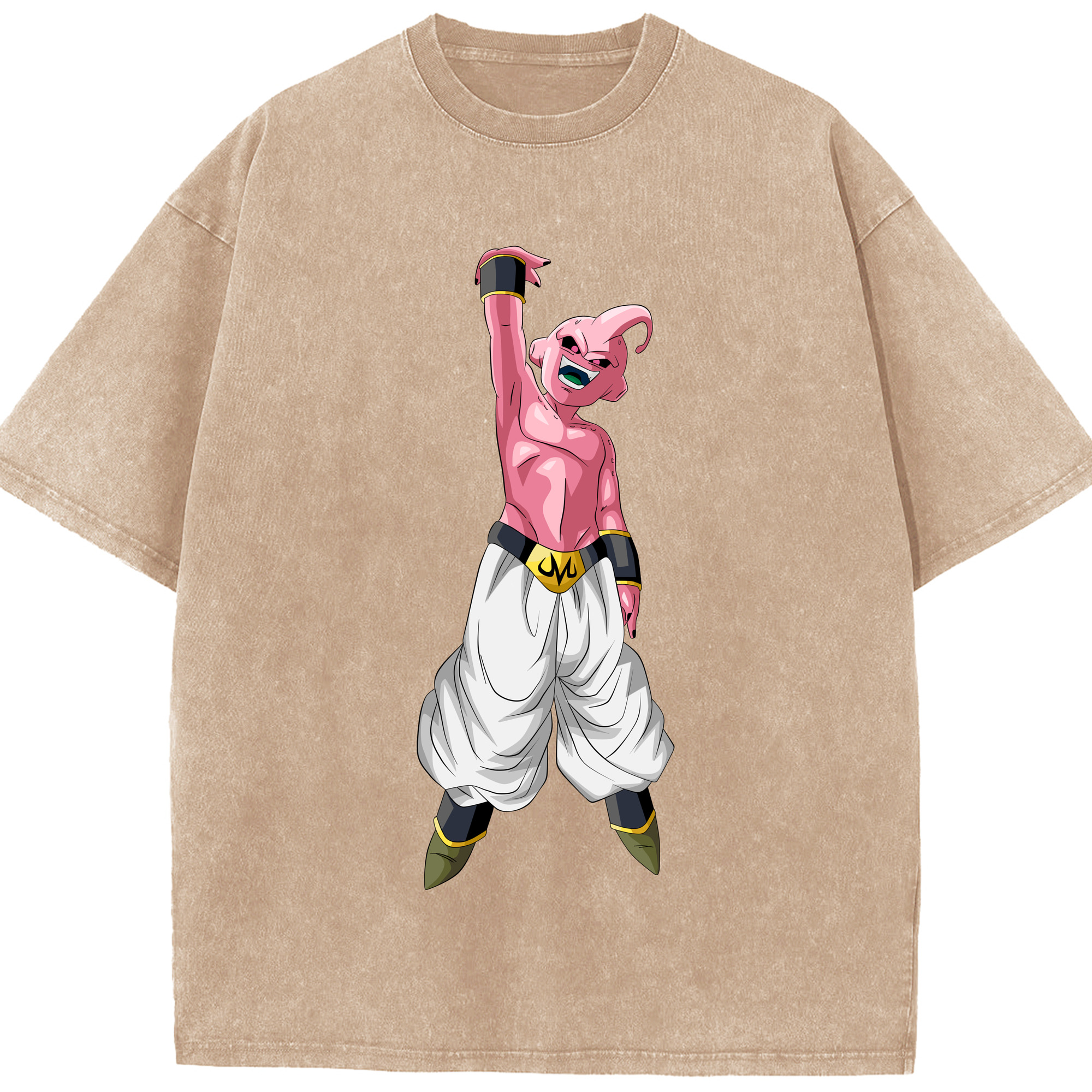 ドラゴンボール 魔人ブウ DRAGON BALL Majin Buu 綿100% ヴィンテージ風 半袖Tシャツ（フロントプリント）