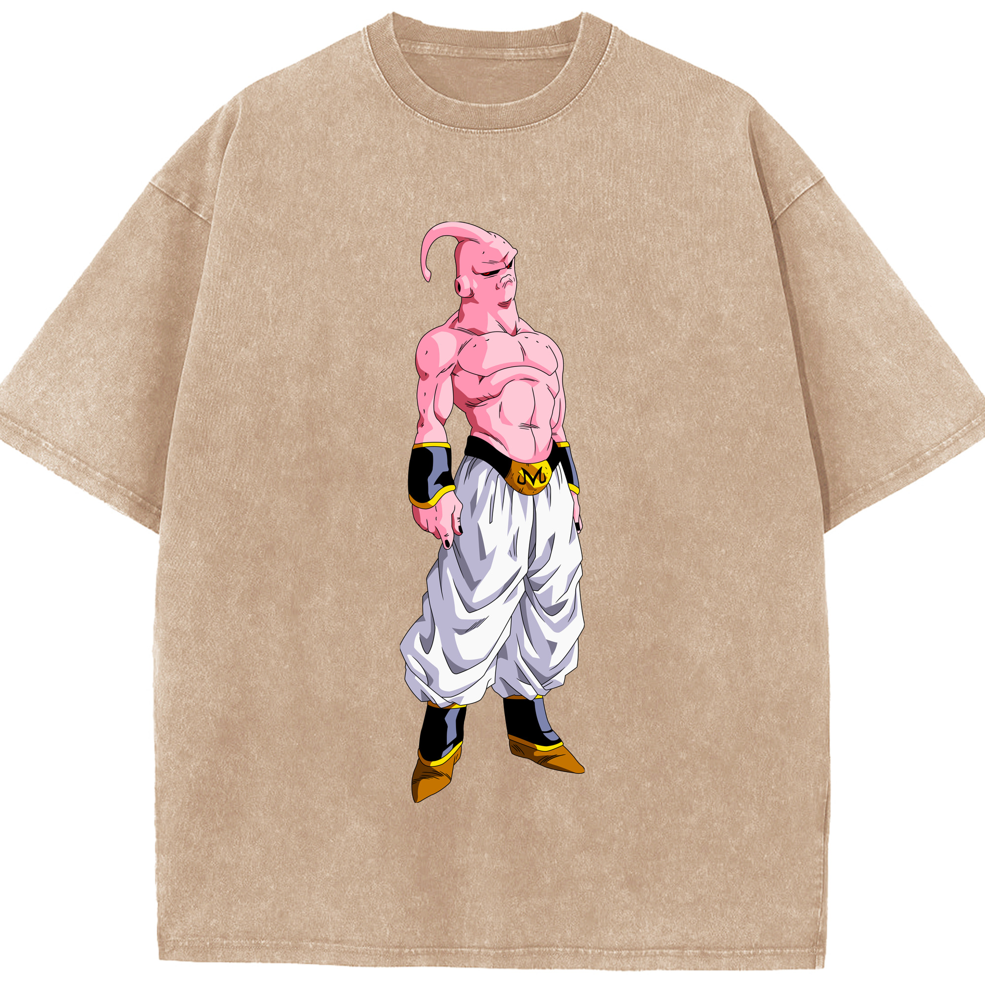 ドラゴンボール 魔人ブウ DRAGON BALL Majin Buu 綿100% ヴィンテージ風 半袖Tシャツ（フロントプリント）
