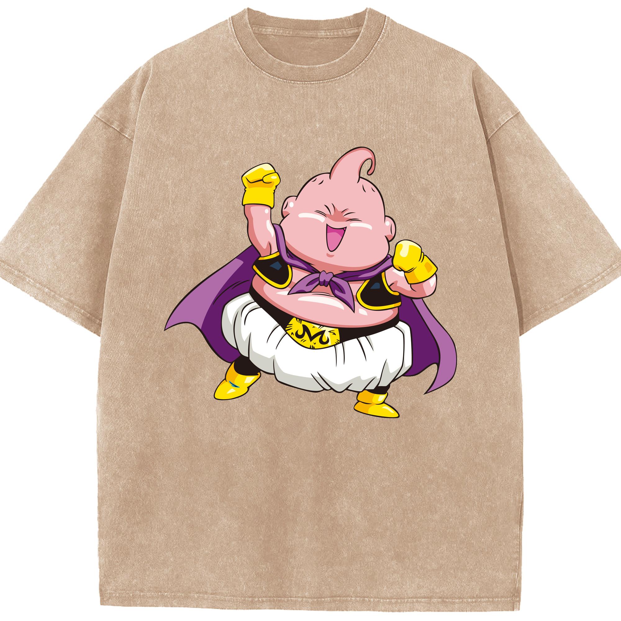 ドラゴンボール 魔人ブウ DRAGON BALL Majin Buu 綿100% ヴィンテージ風 半袖Tシャツ（フロントプリント）