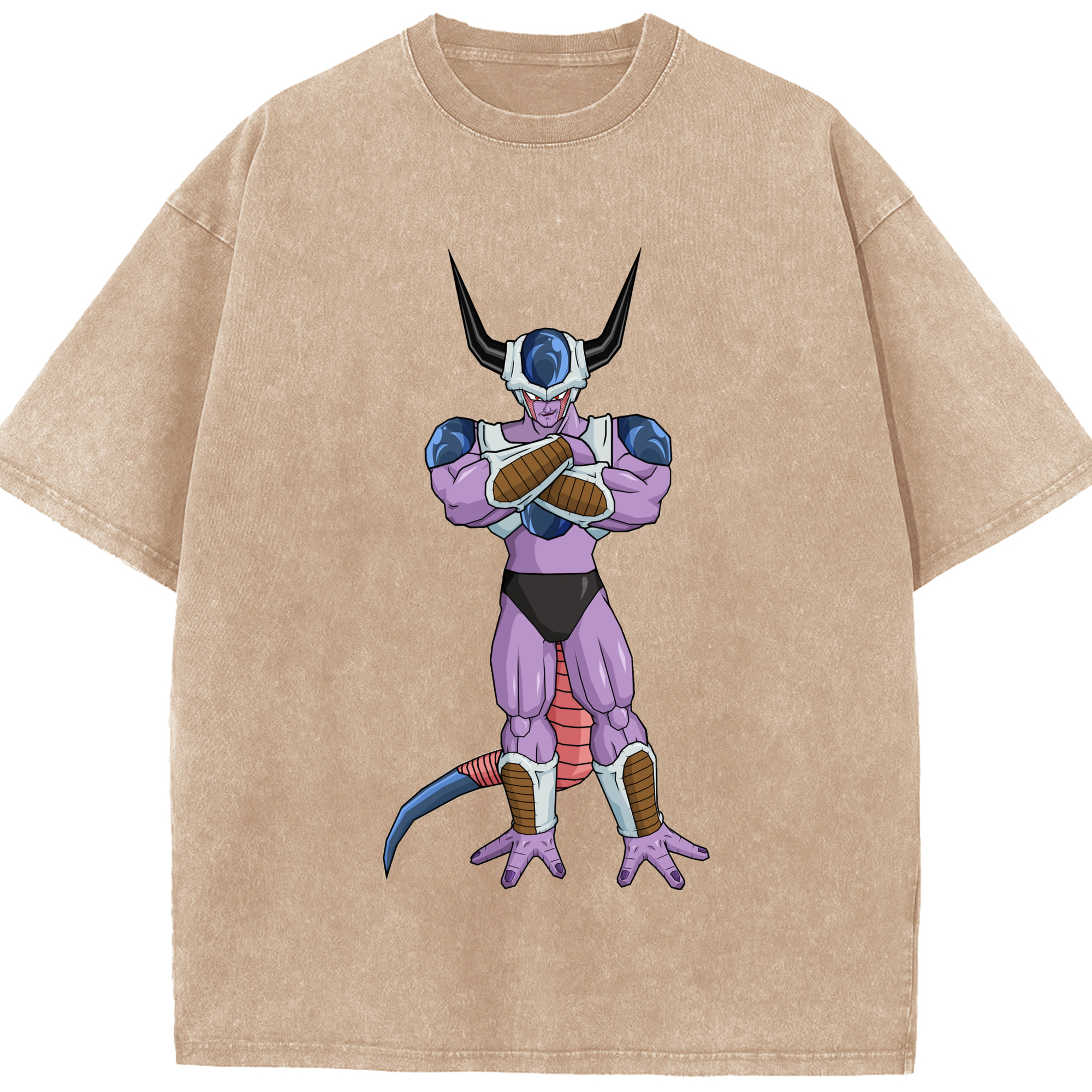（画像用） ドラゴンボール フリーザ DRAGON BALL Frieza 綿100% ヴィンテージ風 半袖Tシャツ（フロントプリント）