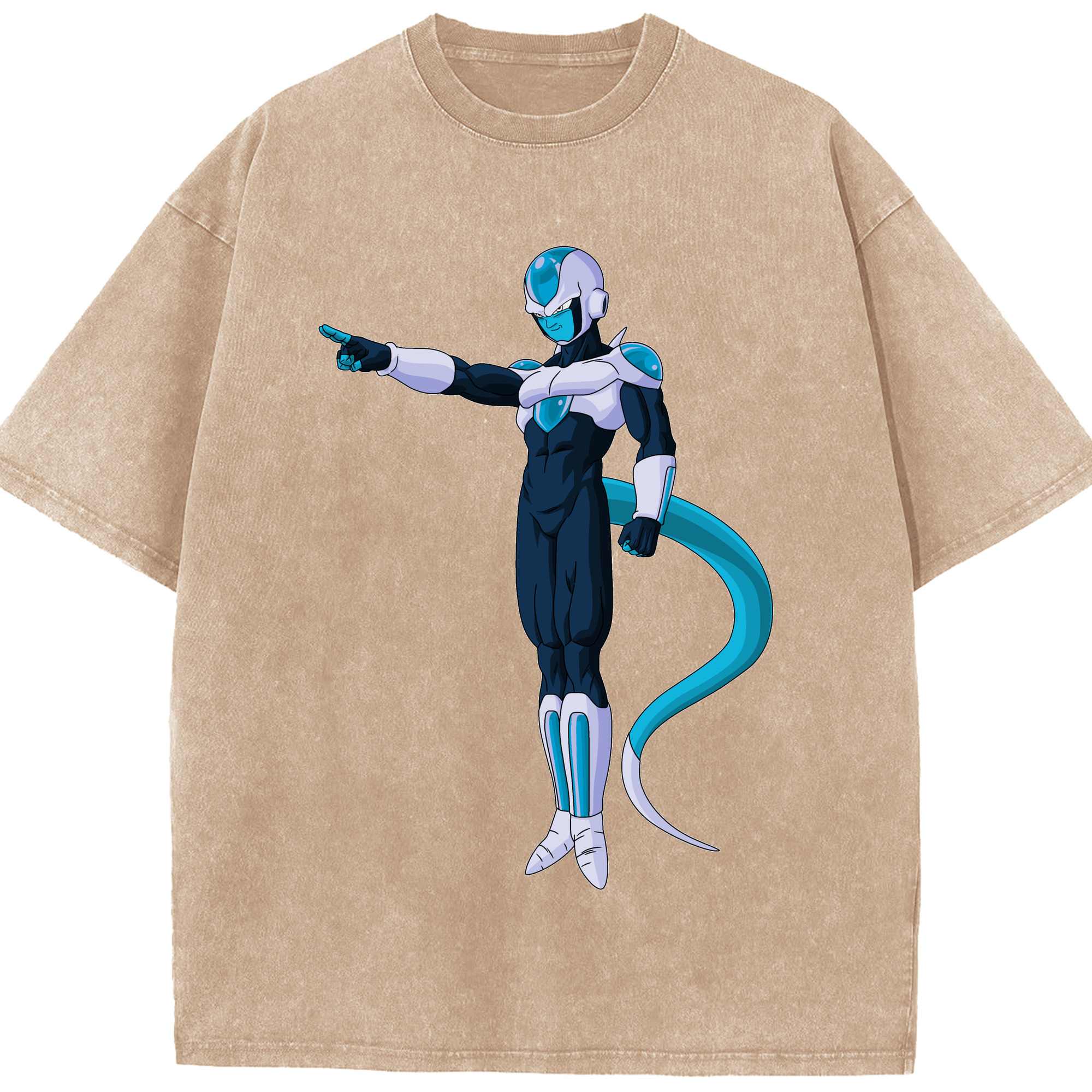 （画像用） ドラゴンボール フリーザ DRAGON BALL Frieza 綿100% ヴィンテージ風 半袖Tシャツ（フロントプリント）