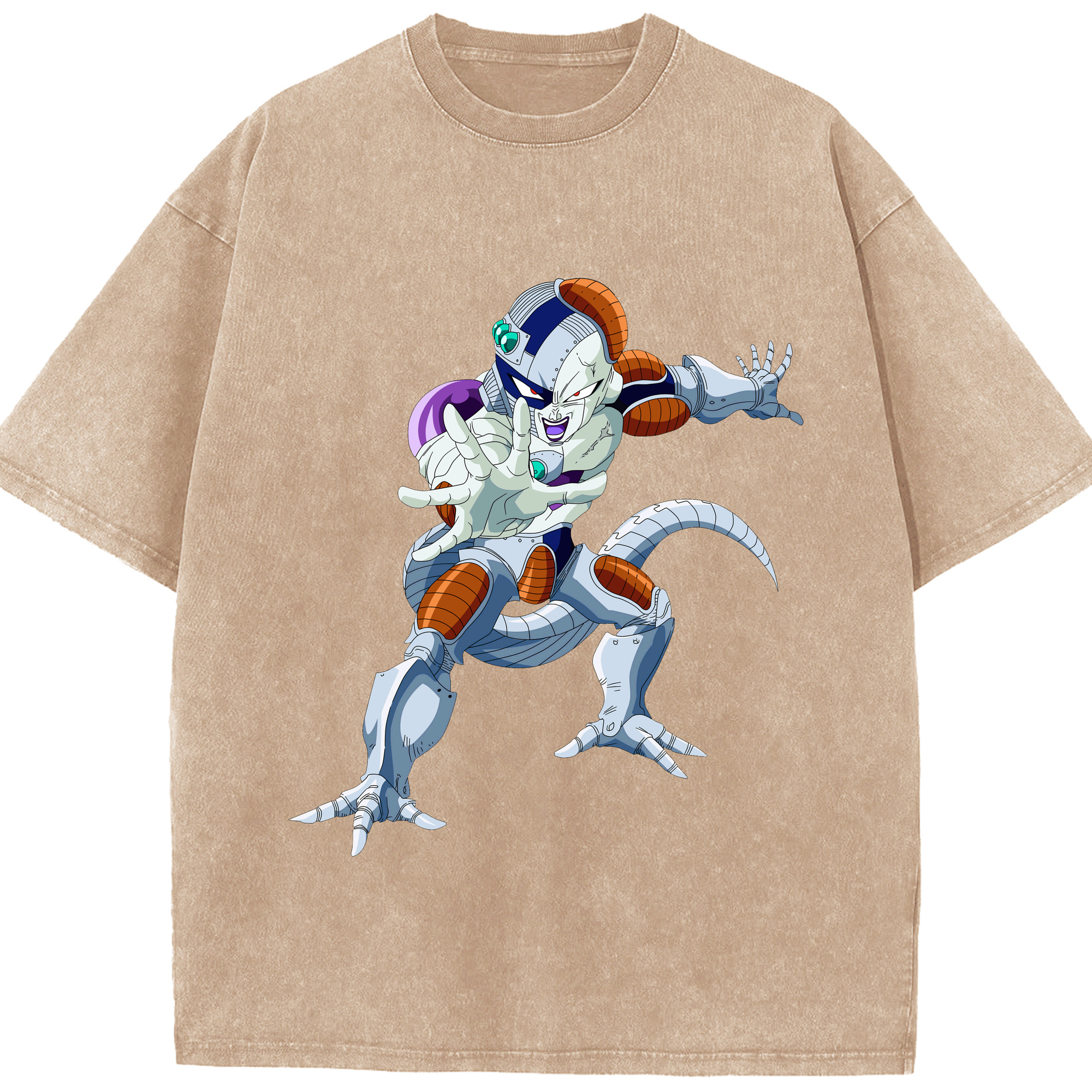 （画像用） ドラゴンボール フリーザ DRAGON BALL Frieza 綿100% ヴィンテージ風 半袖Tシャツ（フロントプリント）