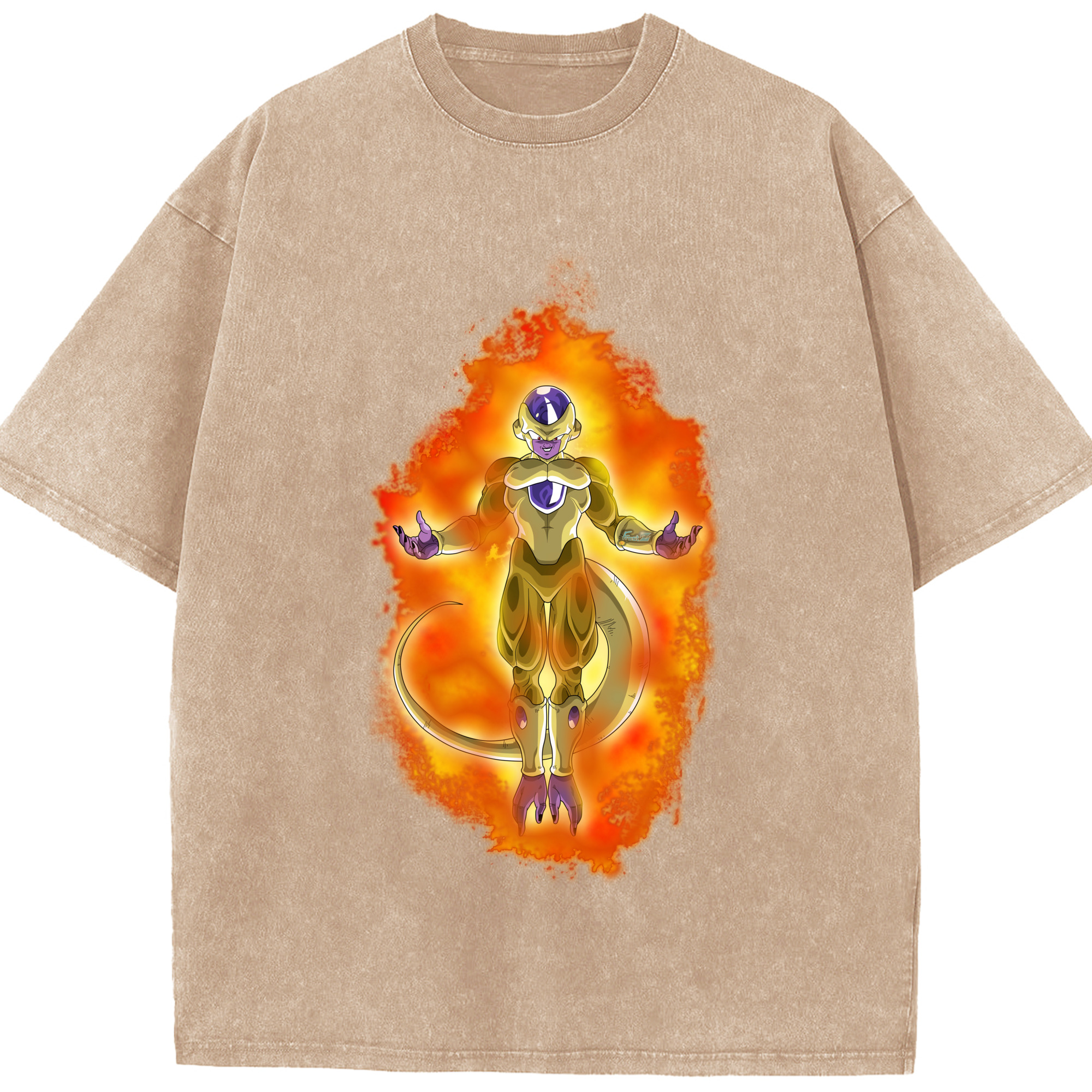 （画像用） ドラゴンボール フリーザ DRAGON BALL Frieza 綿100% ヴィンテージ風 半袖Tシャツ（フロントプリント）