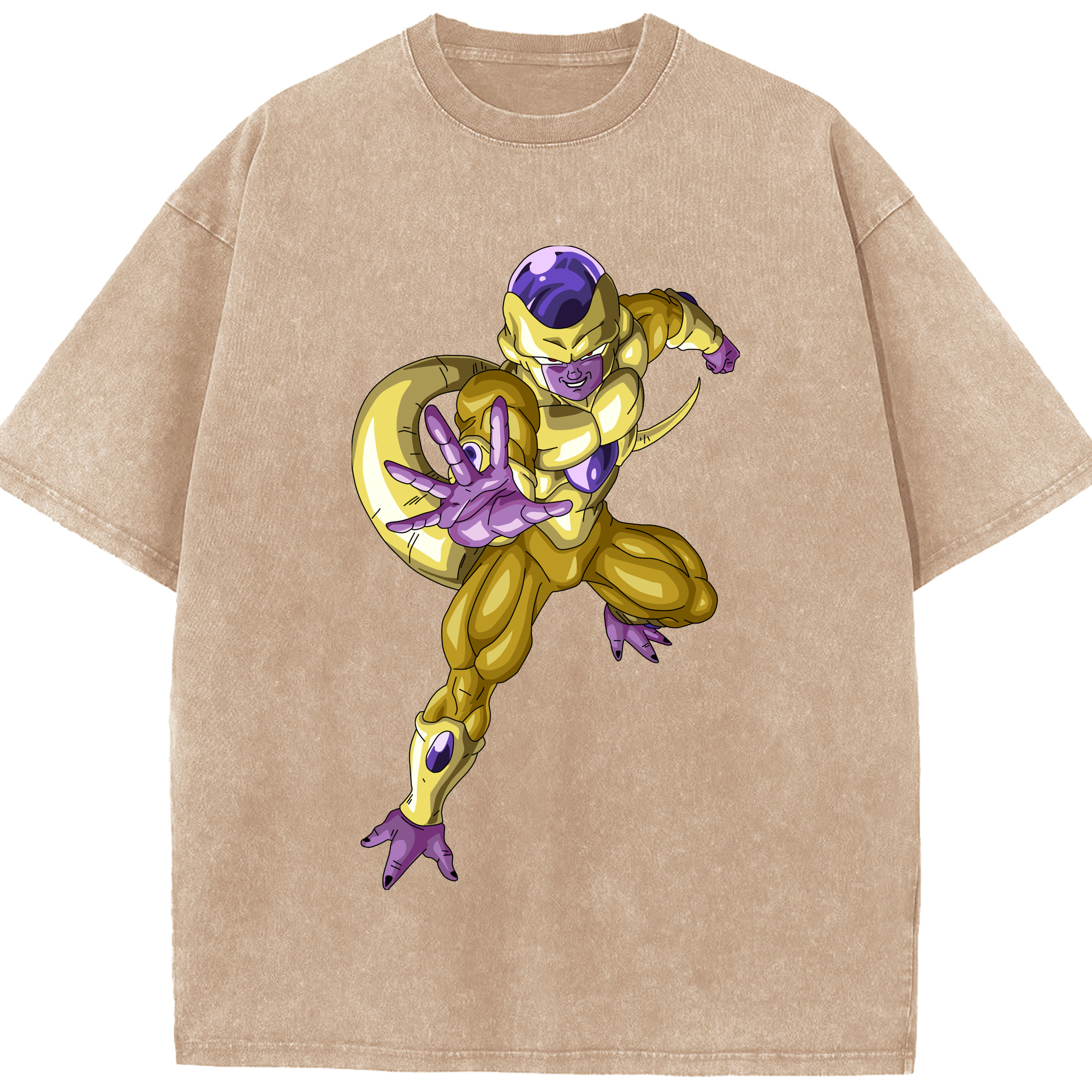 （画像用） ドラゴンボール フリーザ DRAGON BALL Frieza 綿100% ヴィンテージ風 半袖Tシャツ（フロントプリント）