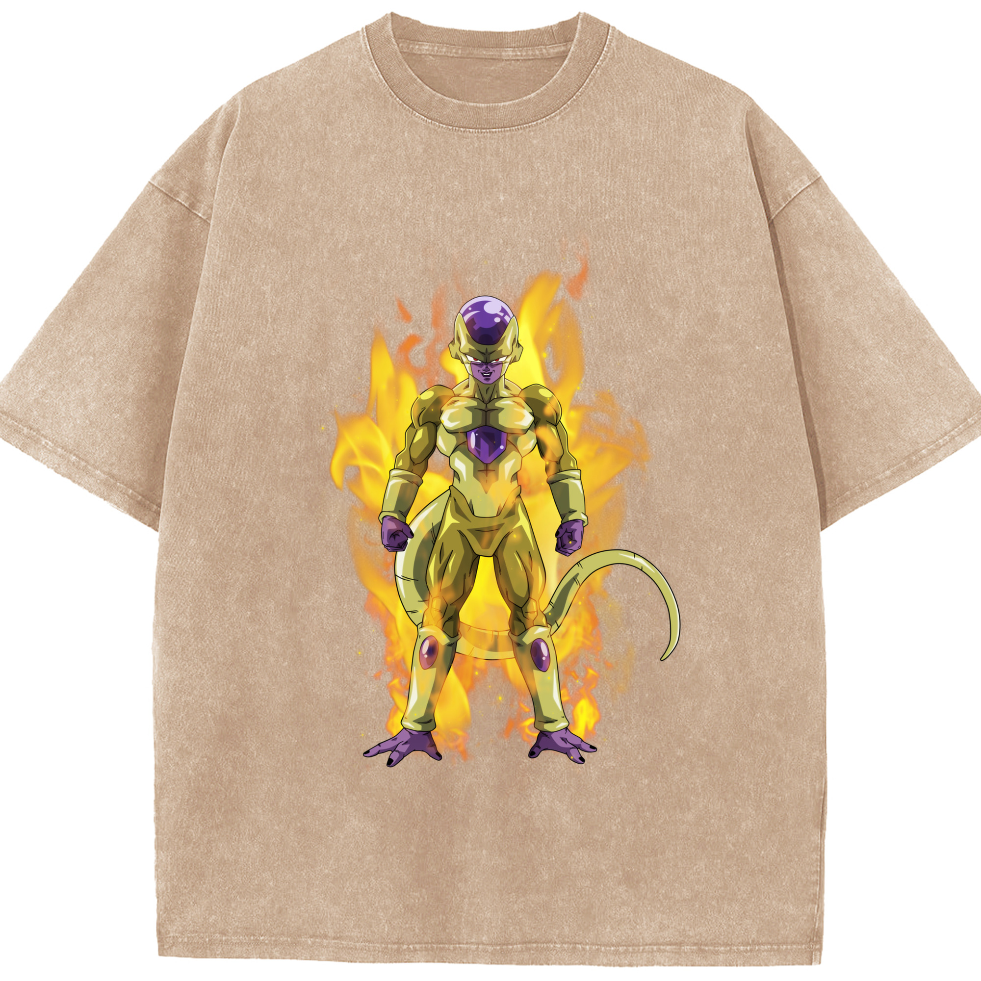 （画像用） ドラゴンボール フリーザ DRAGON BALL Frieza 綿100% ヴィンテージ風 半袖Tシャツ（フロントプリント）