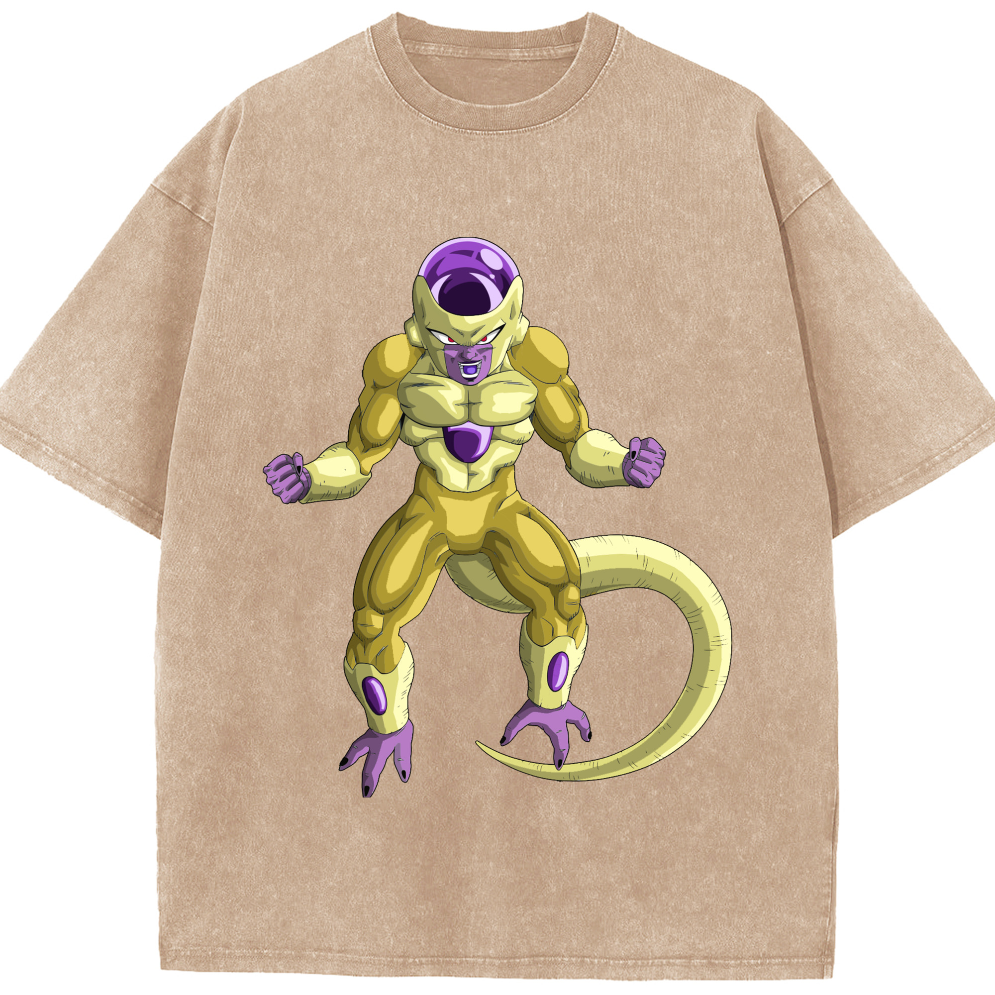 （画像用） ドラゴンボール フリーザ DRAGON BALL Frieza 綿100% ヴィンテージ風 半袖Tシャツ（フロントプリント）