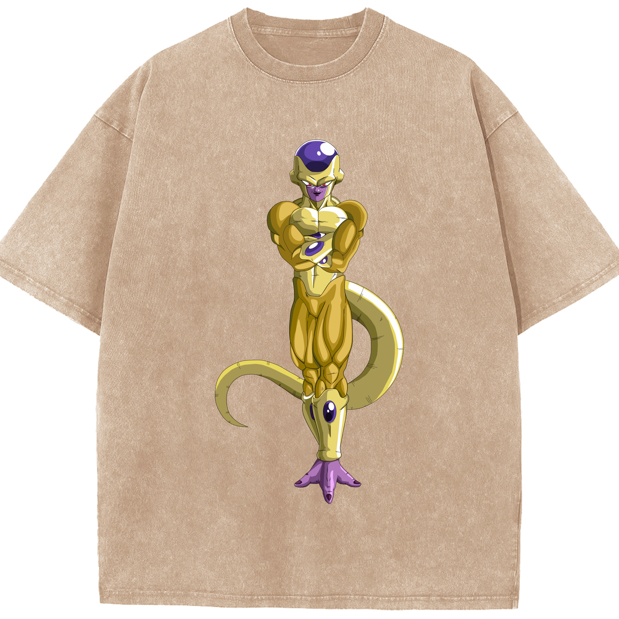 （画像用） ドラゴンボール フリーザ DRAGON BALL Frieza 綿100% ヴィンテージ風 半袖Tシャツ（フロントプリント）