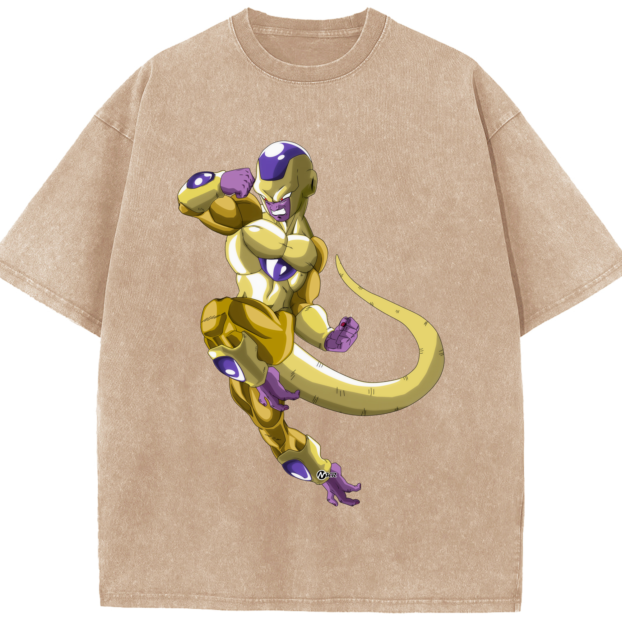 （画像用） ドラゴンボール フリーザ DRAGON BALL Frieza 綿100% ヴィンテージ風 半袖Tシャツ（フロントプリント）