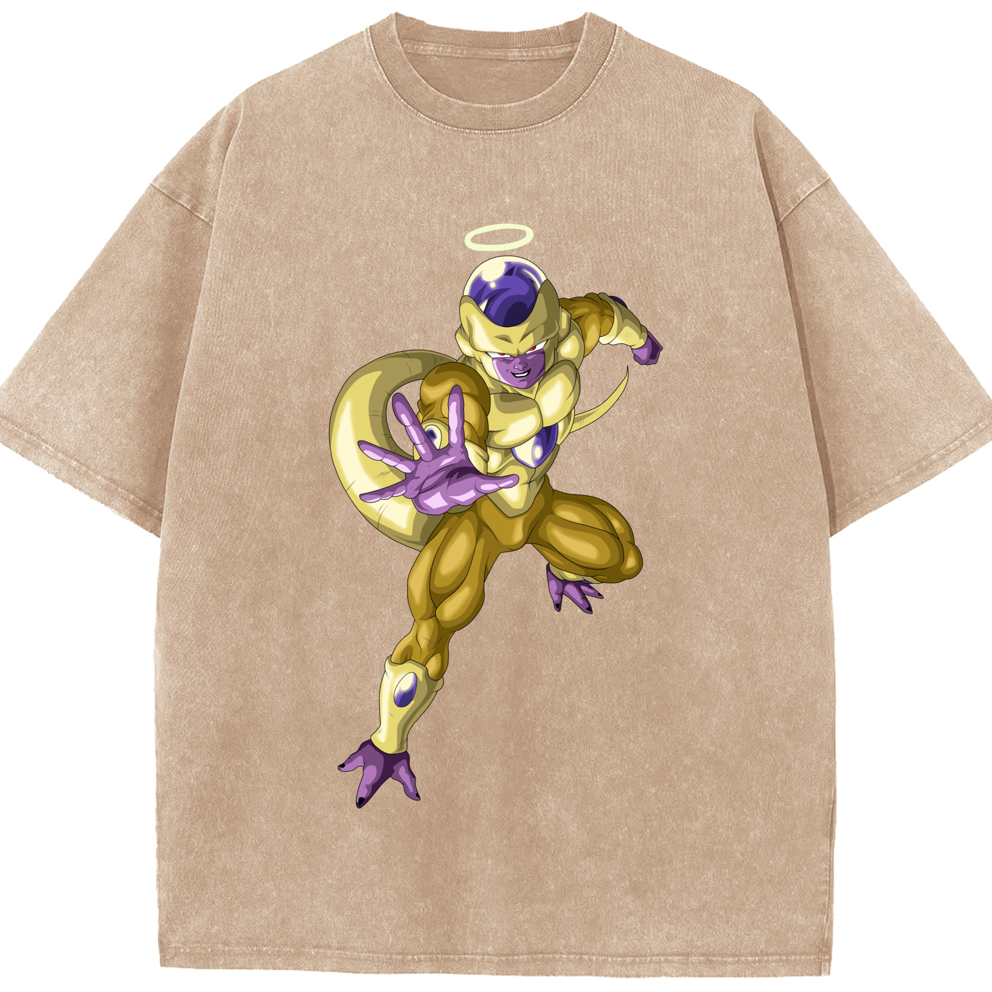 （画像用） ドラゴンボール フリーザ DRAGON BALL Frieza 綿100% ヴィンテージ風 半袖Tシャツ（フロントプリント）