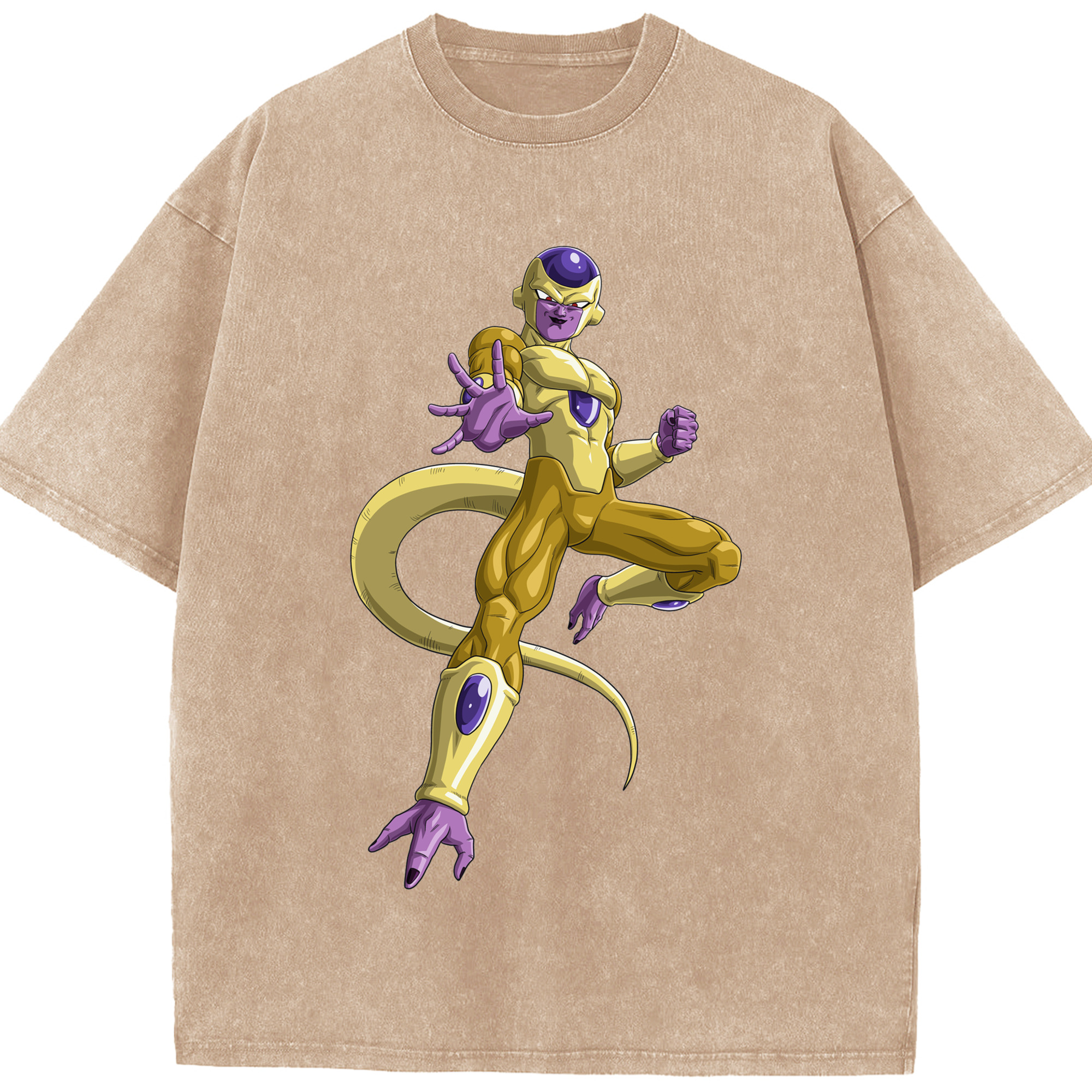 （画像用） ドラゴンボール フリーザ DRAGON BALL Frieza 綿100% ヴィンテージ風 半袖Tシャツ（フロントプリント）