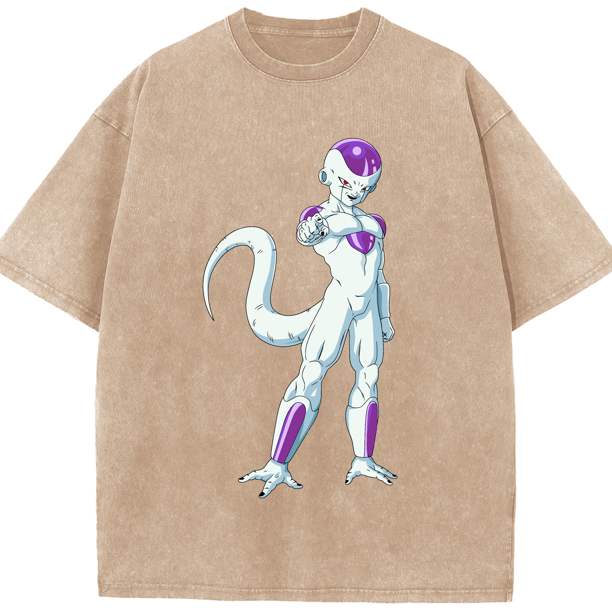 （画像用） ドラゴンボール フリーザ DRAGON BALL Frieza 綿100% ヴィンテージ風 半袖Tシャツ（フロントプリント）
