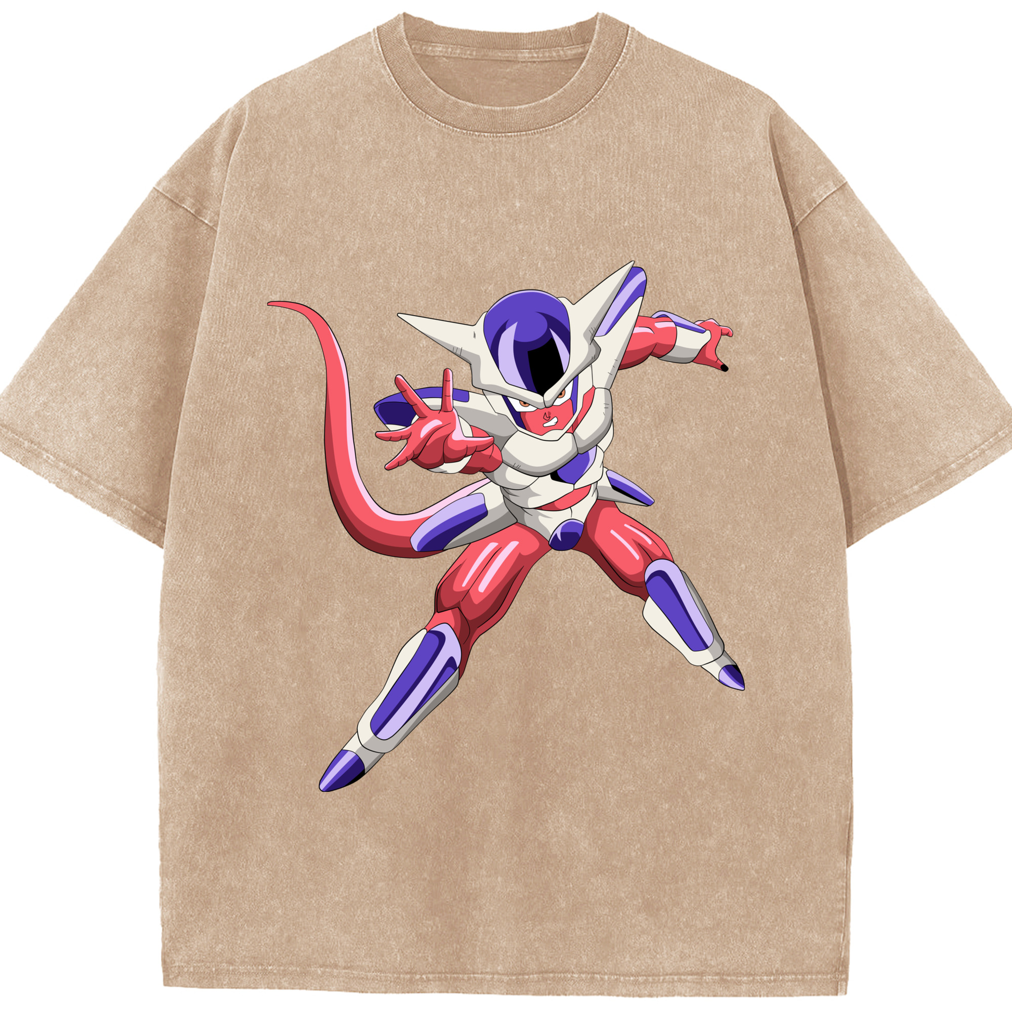 （画像用） ドラゴンボール フリーザ DRAGON BALL Frieza 綿100% ヴィンテージ風 半袖Tシャツ（フロントプリント）
