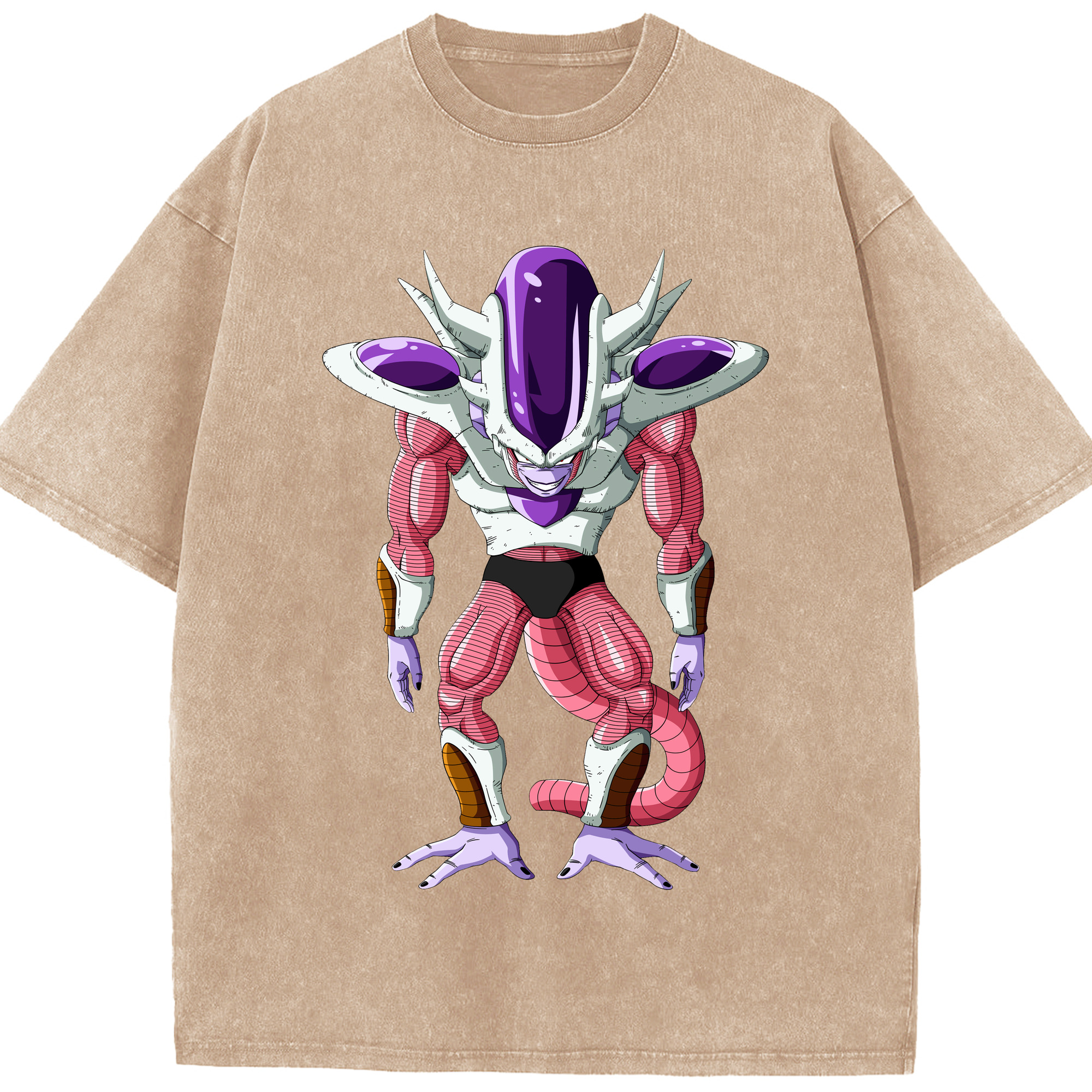 （画像用） ドラゴンボール フリーザ DRAGON BALL Frieza 綿100% ヴィンテージ風 半袖Tシャツ（フロントプリント）