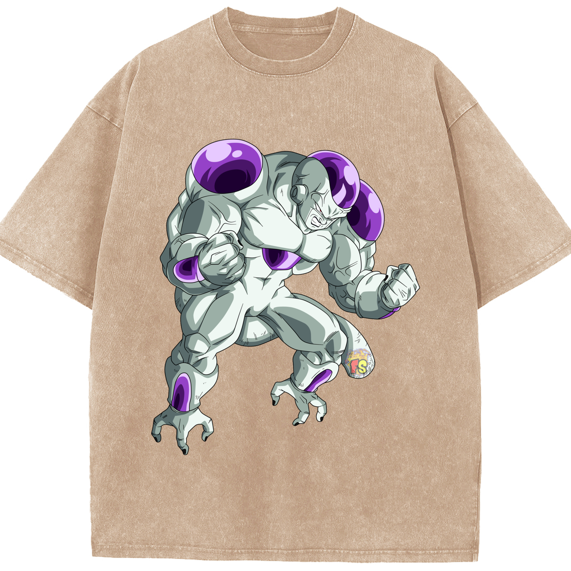 （画像用） ドラゴンボール フリーザ DRAGON BALL Frieza 綿100% ヴィンテージ風 半袖Tシャツ（フロントプリント）