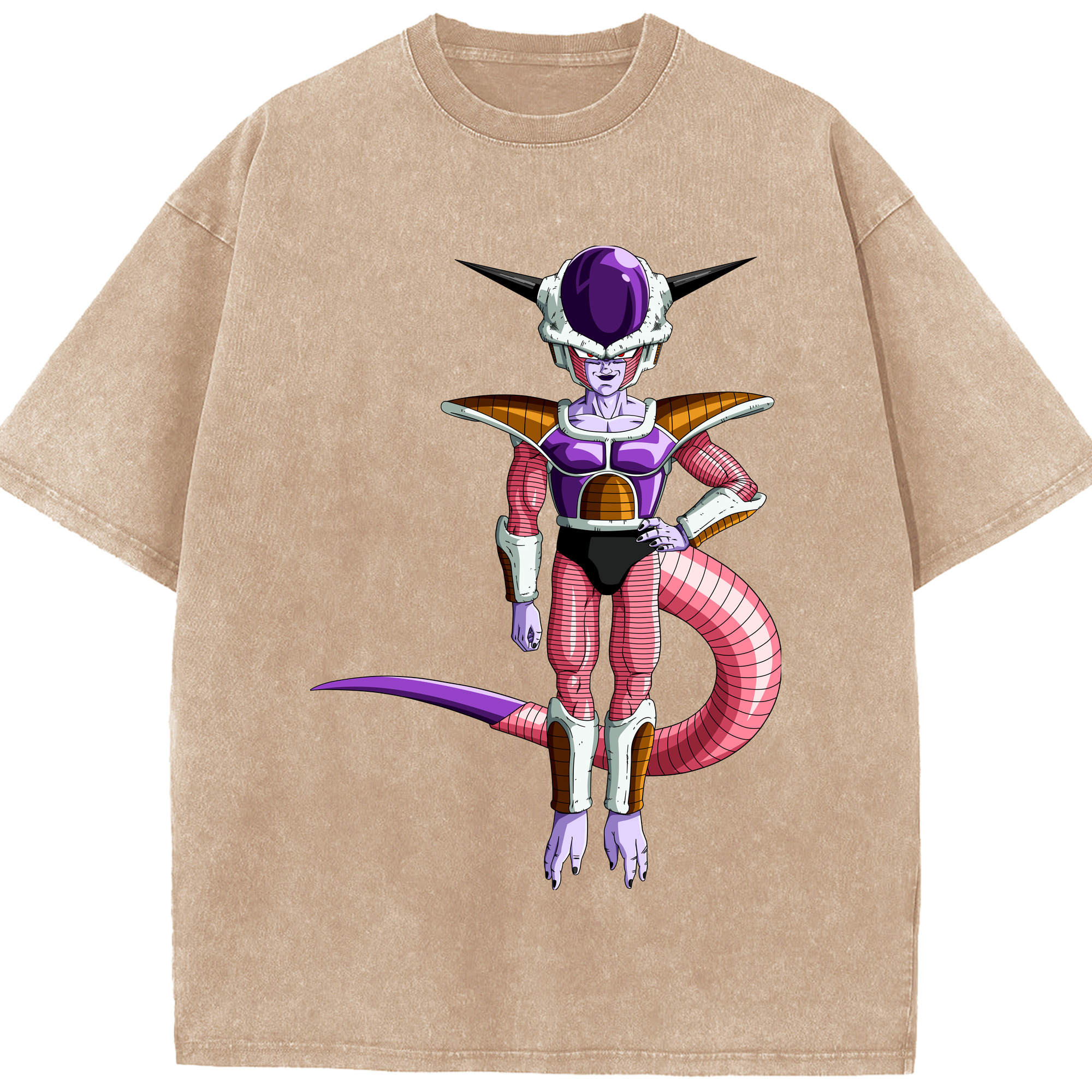 （画像用） ドラゴンボール フリーザ DRAGON BALL Frieza 綿100% ヴィンテージ風 半袖Tシャツ（フロントプリント）