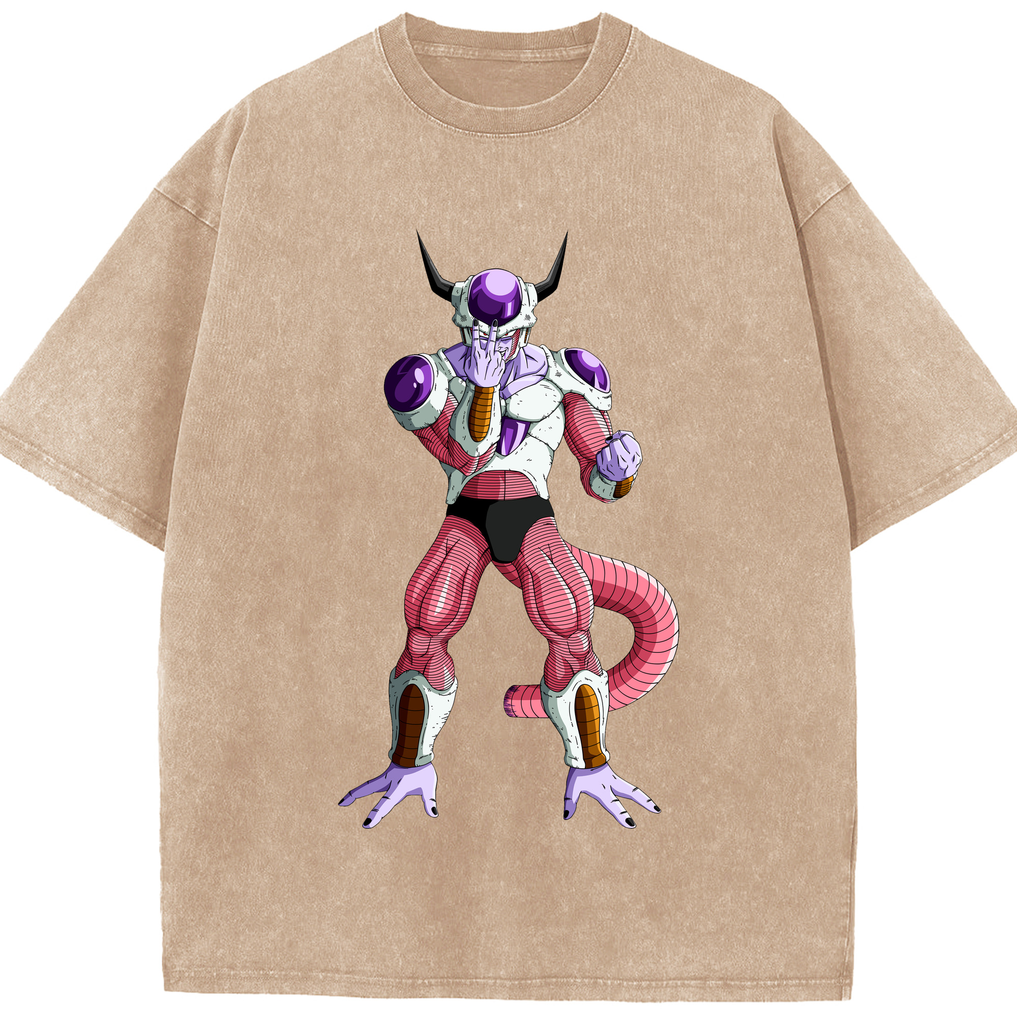 （画像用） ドラゴンボール フリーザ DRAGON BALL Frieza 綿100% ヴィンテージ風 半袖Tシャツ（フロントプリント）