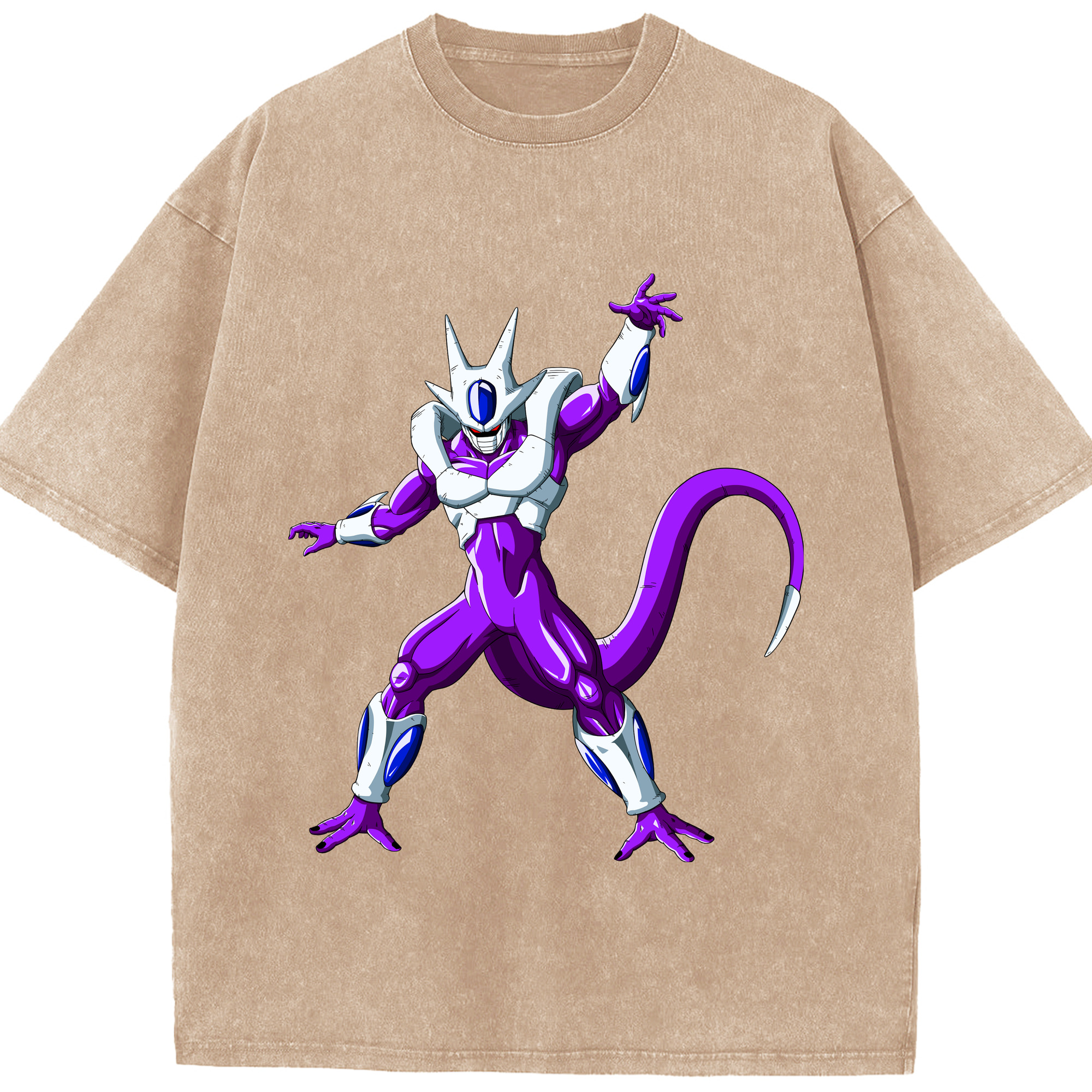 （画像用） ドラゴンボール クウラ DRAGON BALL Cooler Coora 綿100% ヴィンテージ風 半袖Tシャツ（フロントプリント）