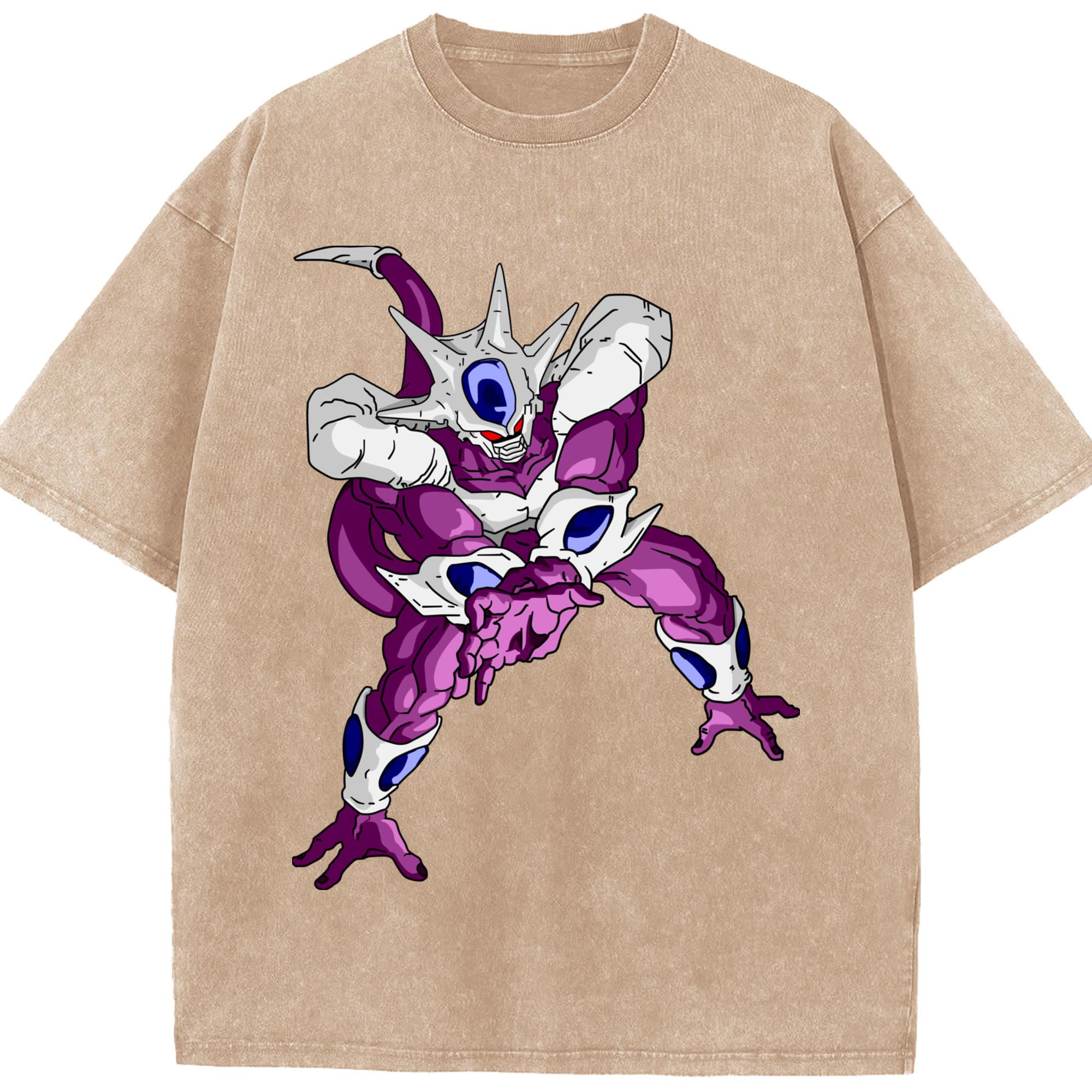 （画像用） ドラゴンボール クウラ DRAGON BALL Cooler Coora 綿100% ヴィンテージ風 半袖Tシャツ（フロントプリント）