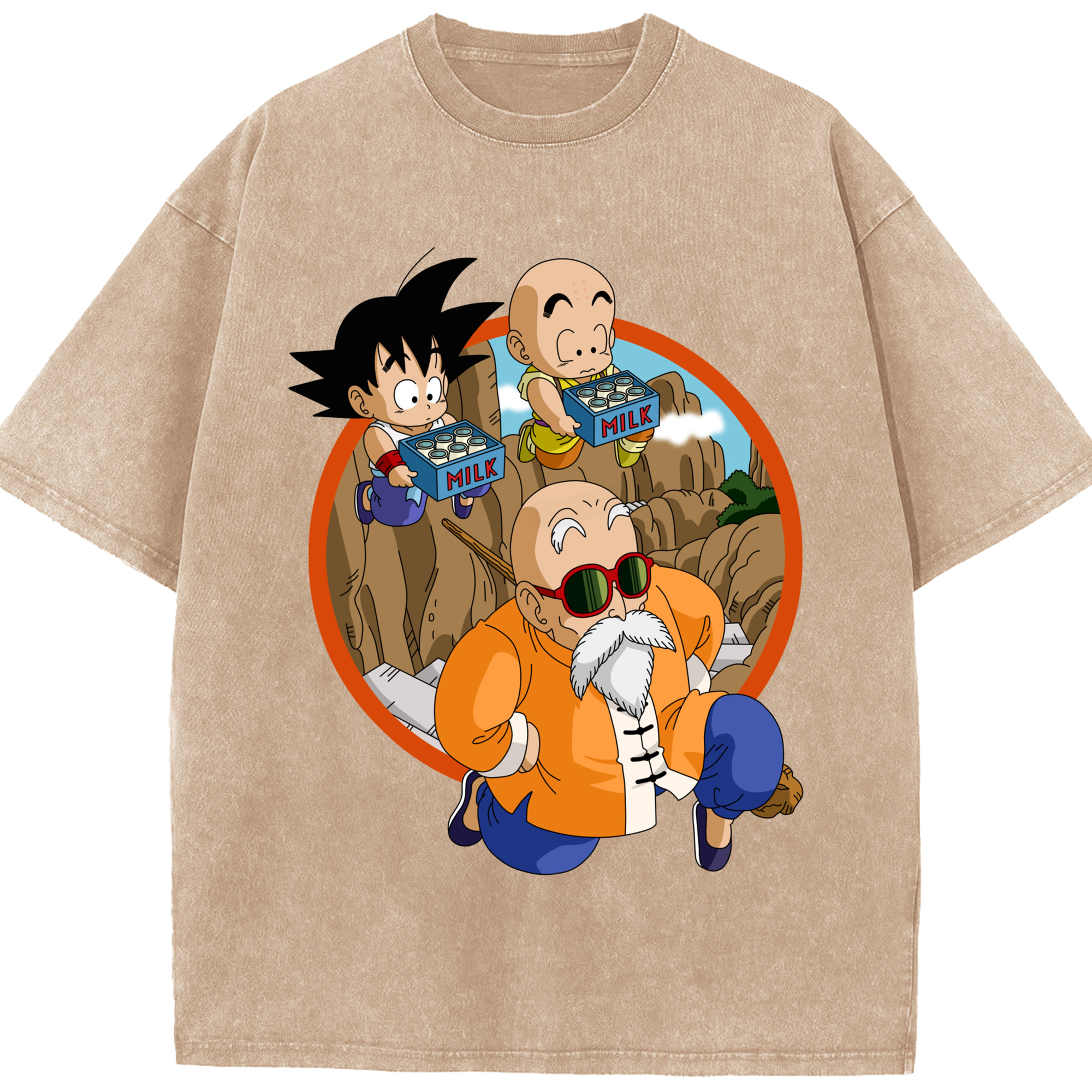 （画像用） ドラゴンボール 亀仙人（かめせんにん） DRAGON BALL Master Roshi Kame Sennin 綿100% ヴィンテージ風 半袖Tシャツ（フロントプリント）