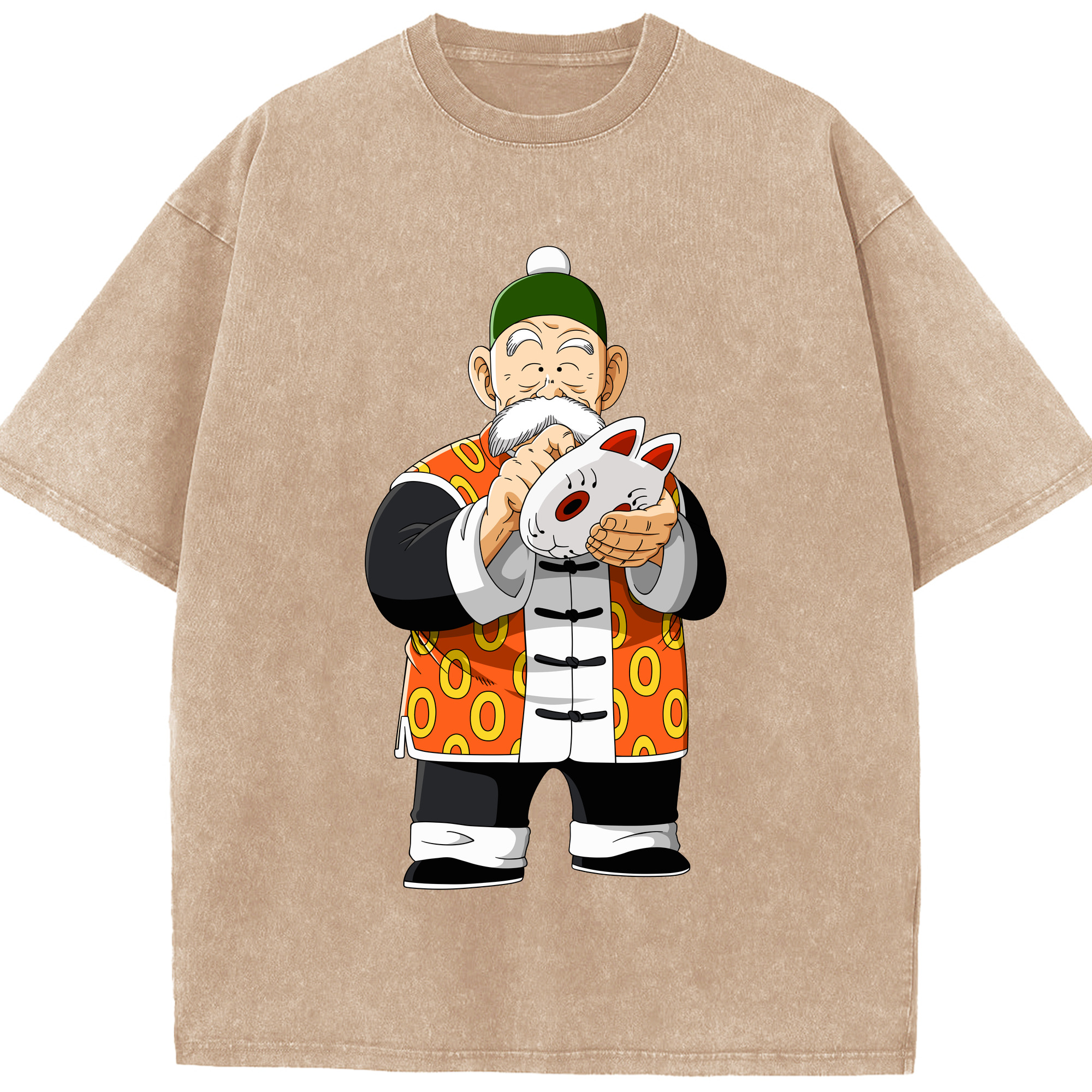 （画像用） ドラゴンボール 亀仙人（かめせんにん） DRAGON BALL Master Roshi Kame Sennin 綿100% ヴィンテージ風 半袖Tシャツ（フロントプリント）