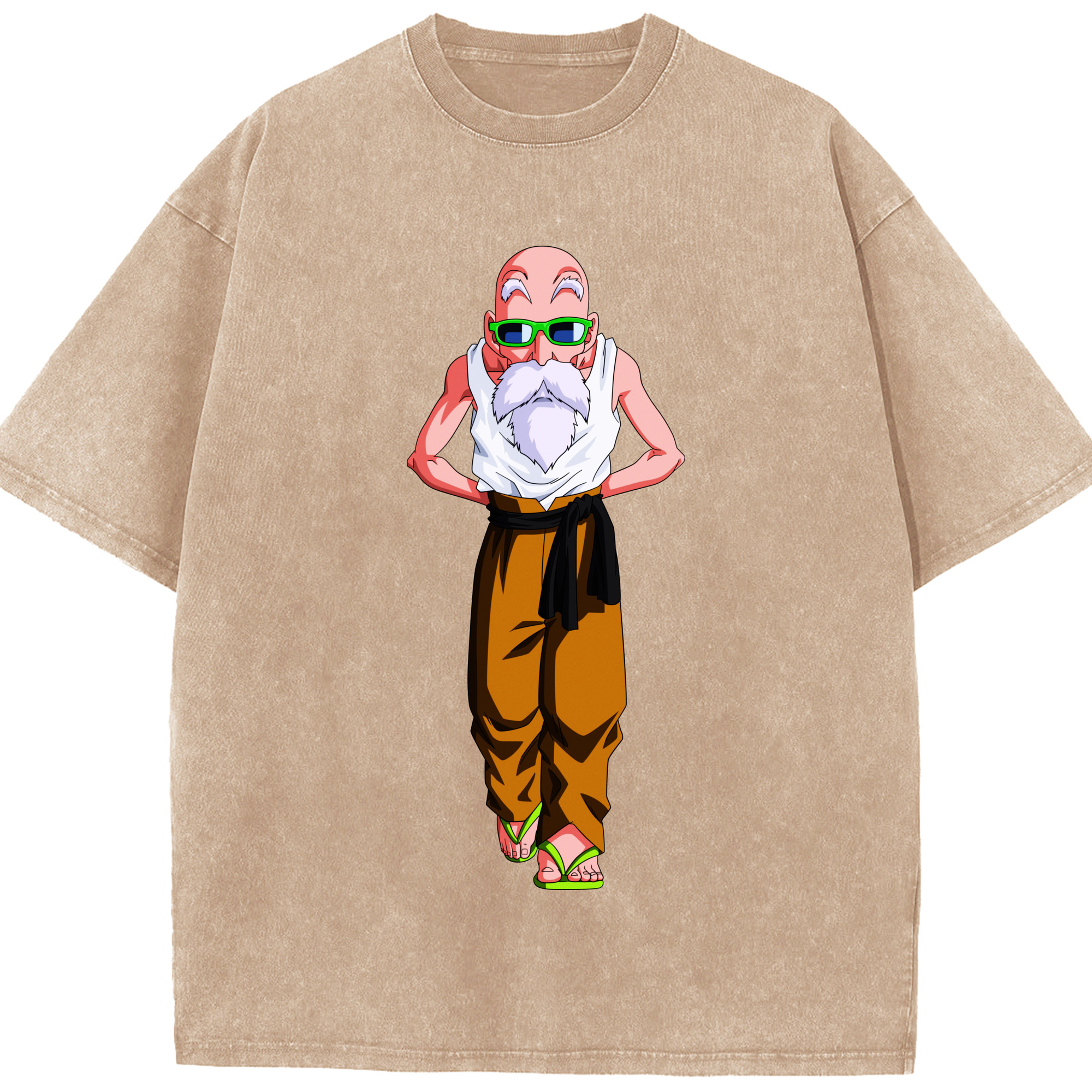 （画像用） ドラゴンボール 亀仙人（かめせんにん） DRAGON BALL Master Roshi Kame Sennin 綿100% ヴィンテージ風 半袖Tシャツ（フロントプリント）