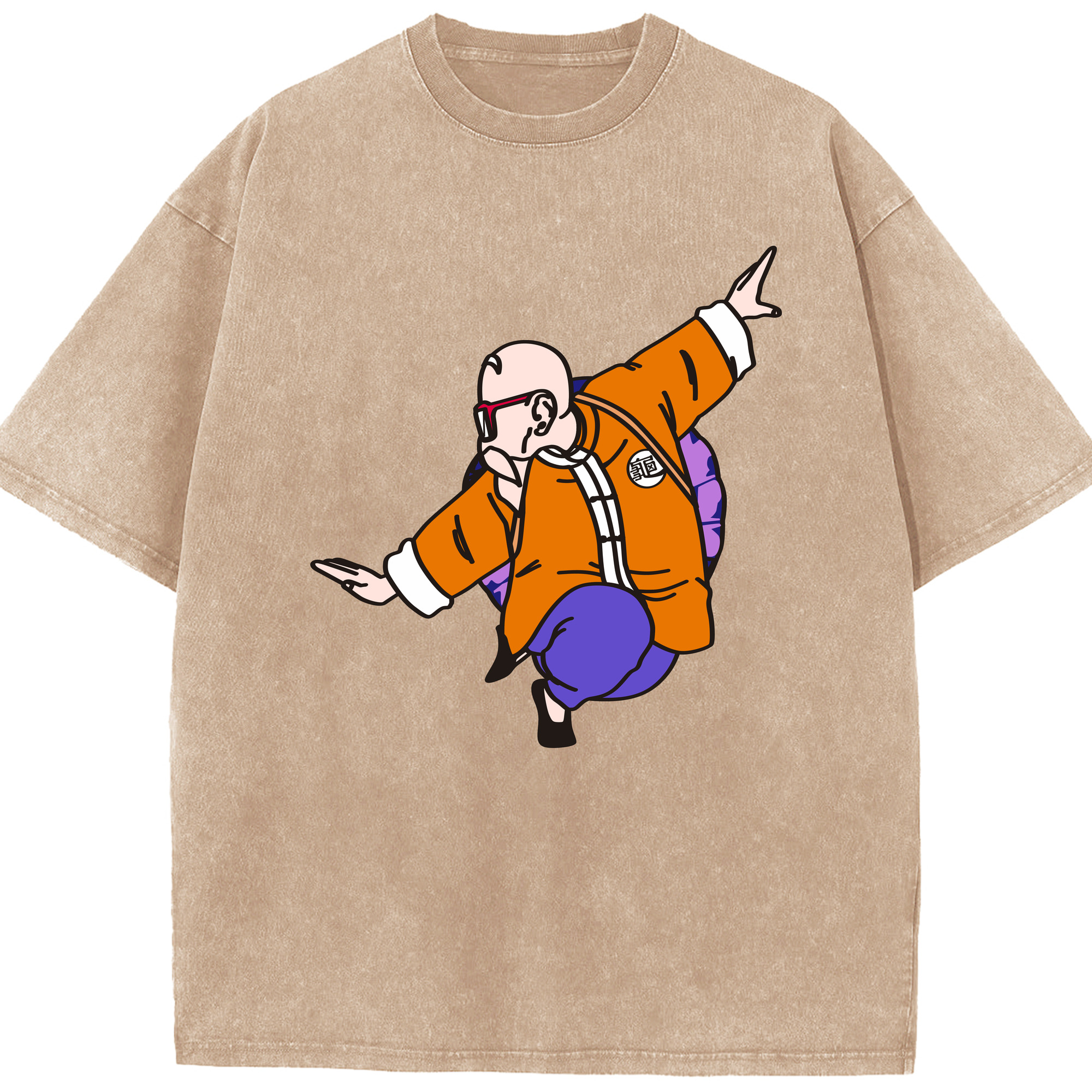 （画像用） ドラゴンボール 亀仙人（かめせんにん） DRAGON BALL Master Roshi Kame Sennin 綿100% ヴィンテージ風 半袖Tシャツ（フロントプリント）