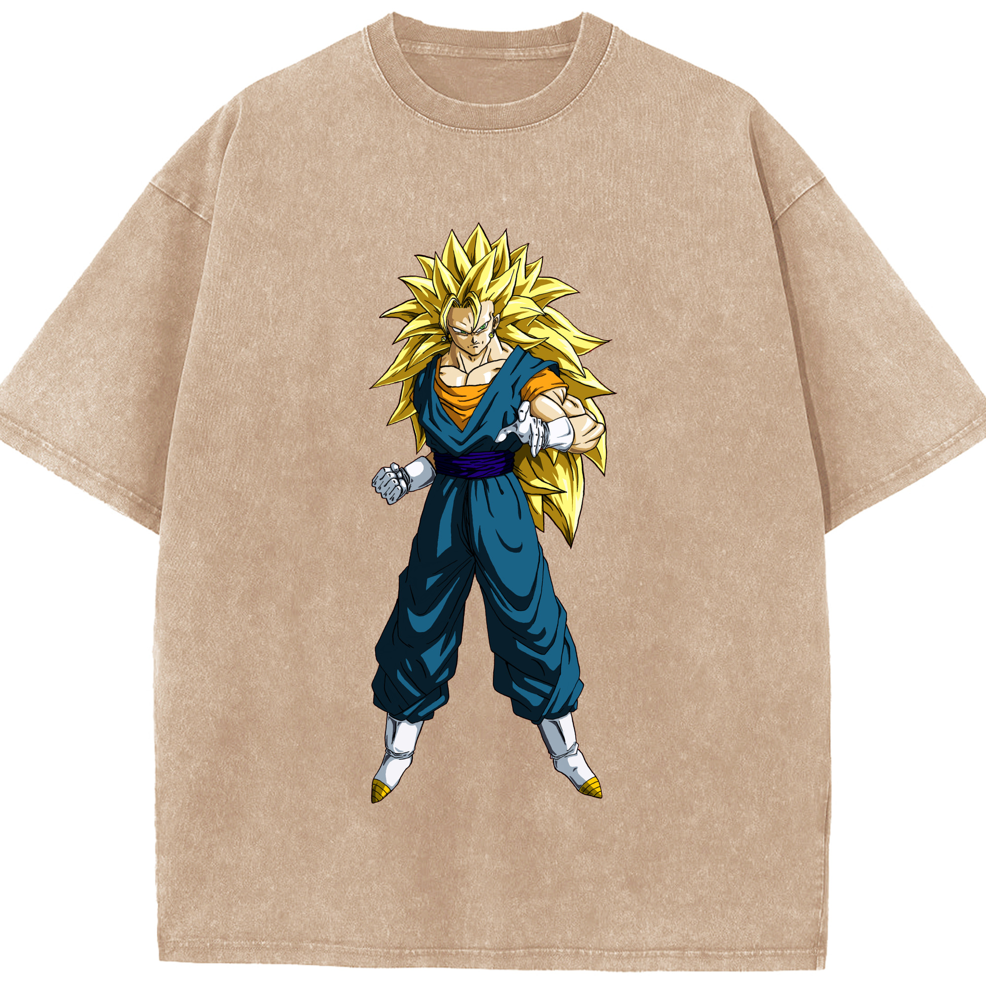 （画像用） ドラゴンボール ベジット DRAGON BALL Vegetto 綿100% ヴィンテージ風 半袖Tシャツ（フロントプリント）