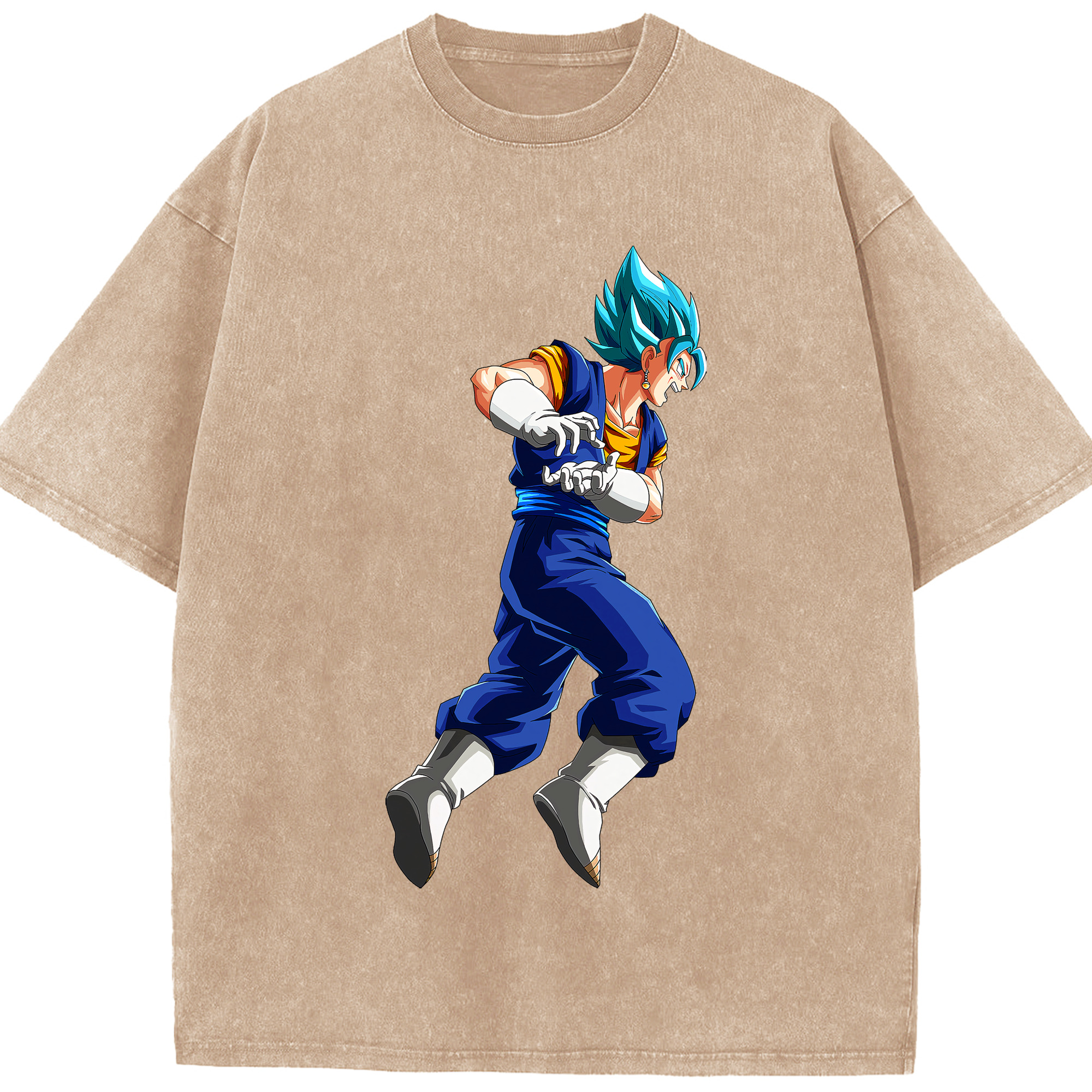 （画像用） ドラゴンボール ベジット DRAGON BALL Vegetto 綿100% ヴィンテージ風 半袖Tシャツ（フロントプリント）