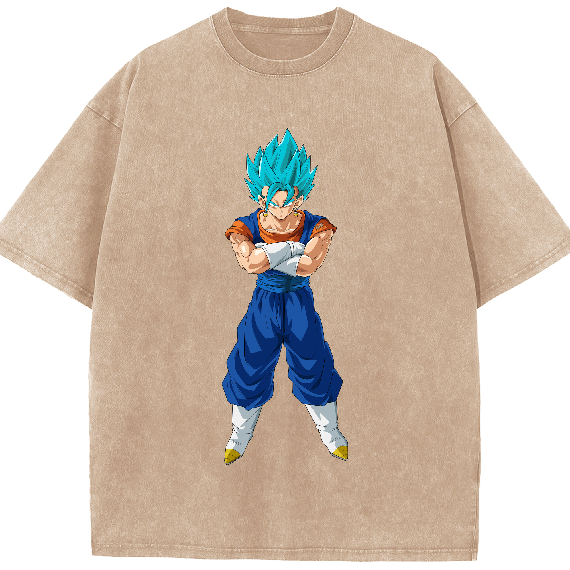 （画像用） ドラゴンボール ベジット DRAGON BALL Vegetto 綿100% ヴィンテージ風 半袖Tシャツ（フロントプリント）