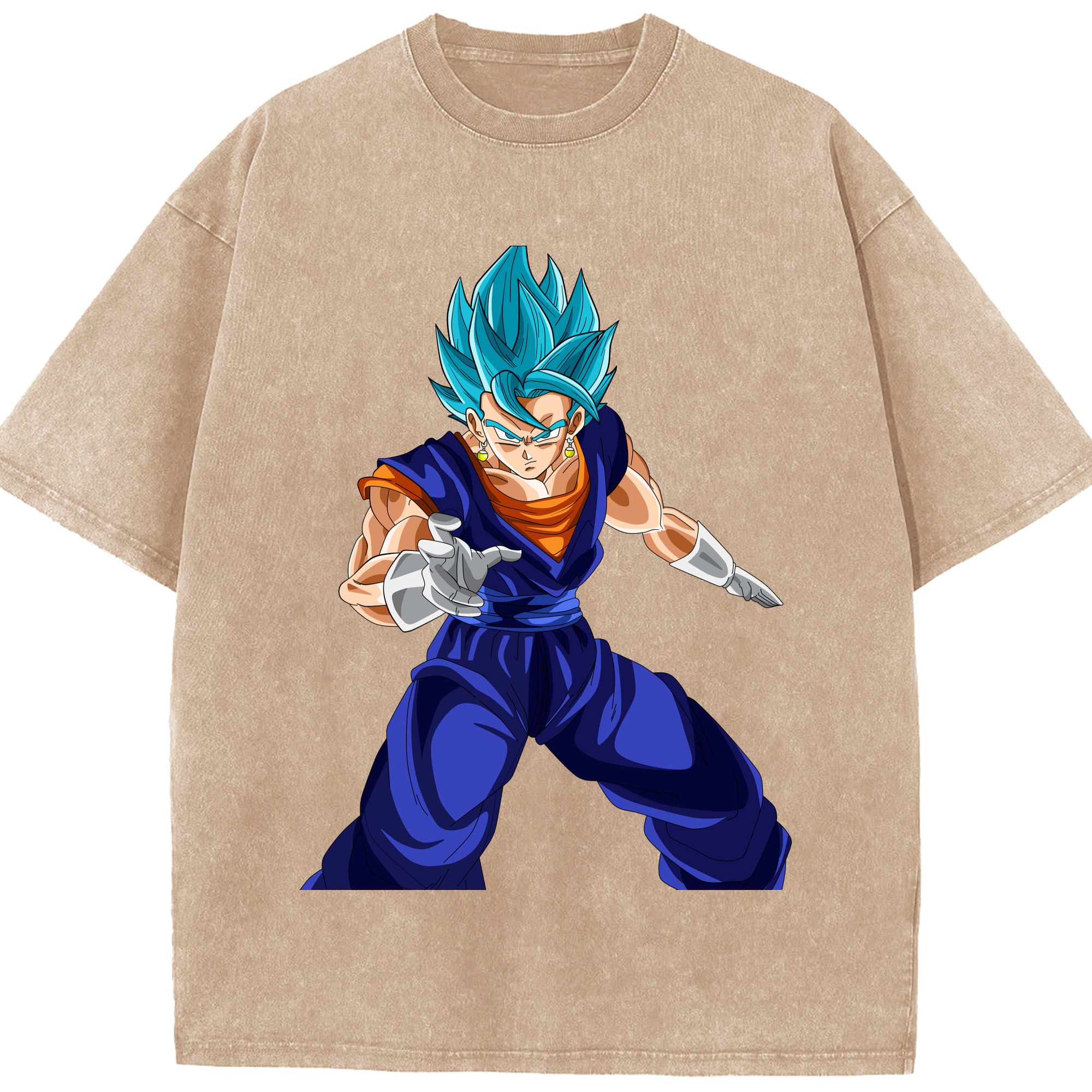 （画像用） ドラゴンボール ベジット DRAGON BALL Vegetto 綿100% ヴィンテージ風 半袖Tシャツ（フロントプリント）