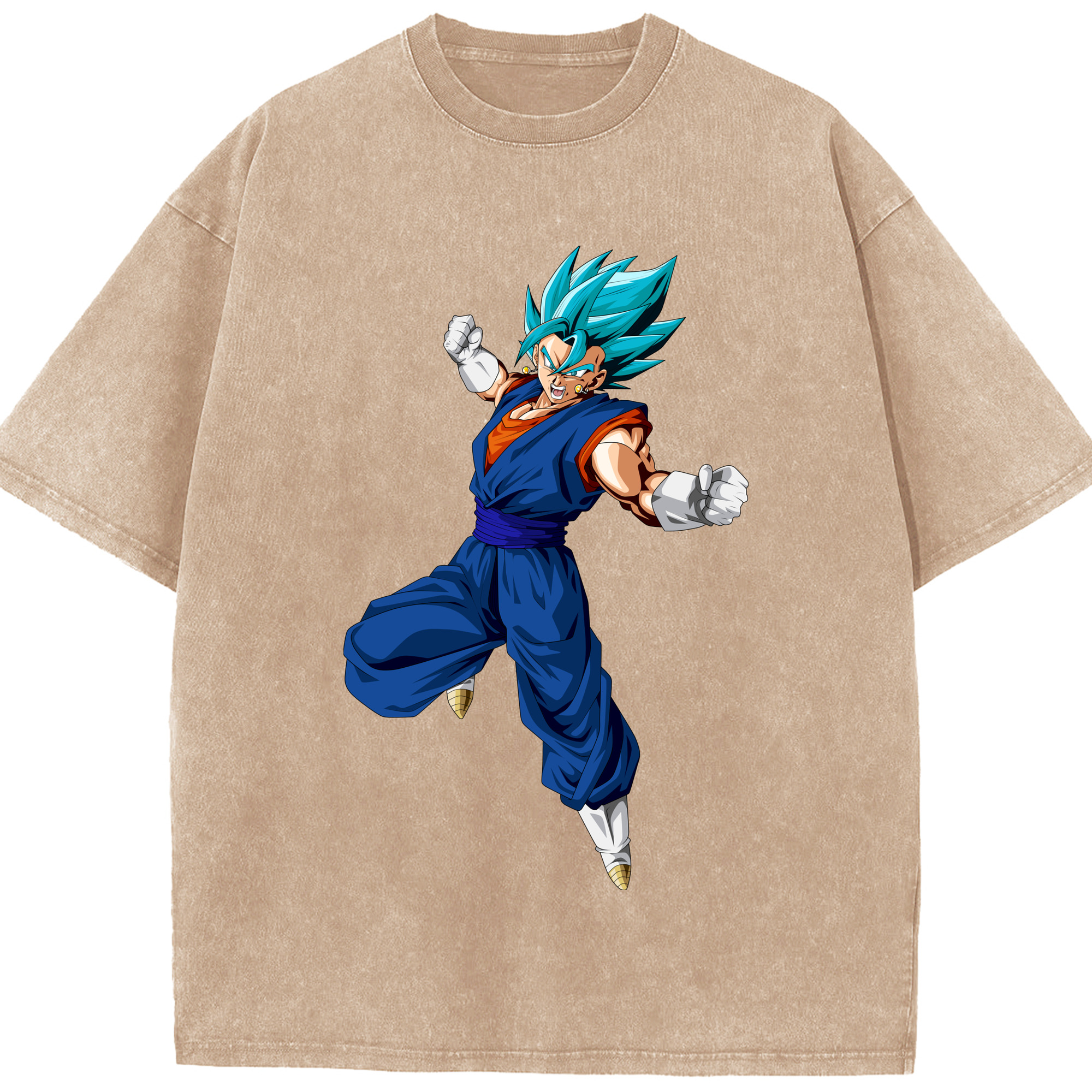 （画像用） ドラゴンボール ベジット DRAGON BALL Vegetto 綿100% ヴィンテージ風 半袖Tシャツ（フロントプリント）