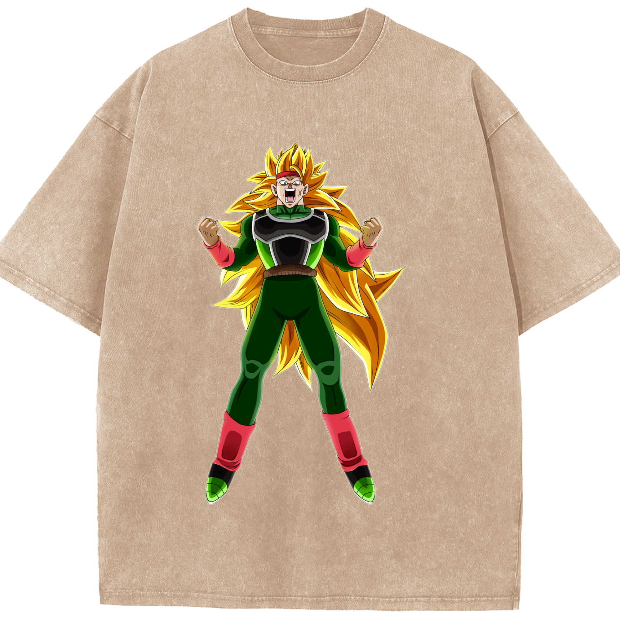（画像用） ドラゴンボール ブロリー DRAGON BALL Broli 綿100% ヴィンテージ風 半袖Tシャツ（フロントプリント）