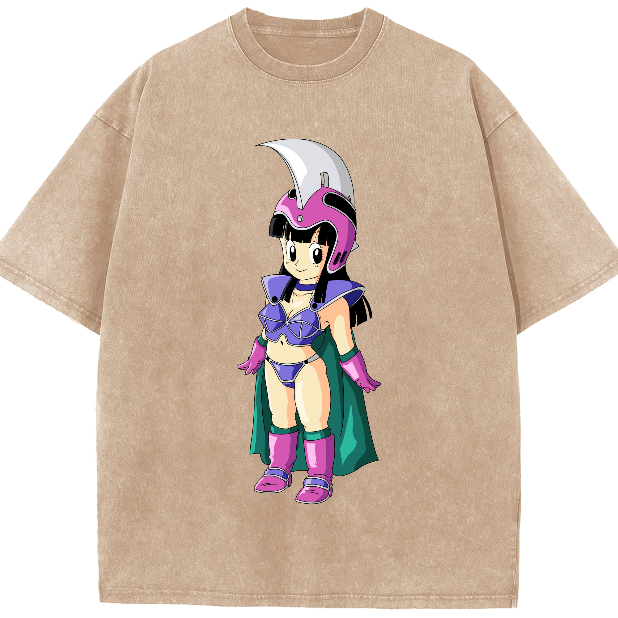 （画像用） ドラゴンボール チチ DRAGON BALL Chichi 綿100% ヴィンテージ風 半袖Tシャツ（フロントプリント）