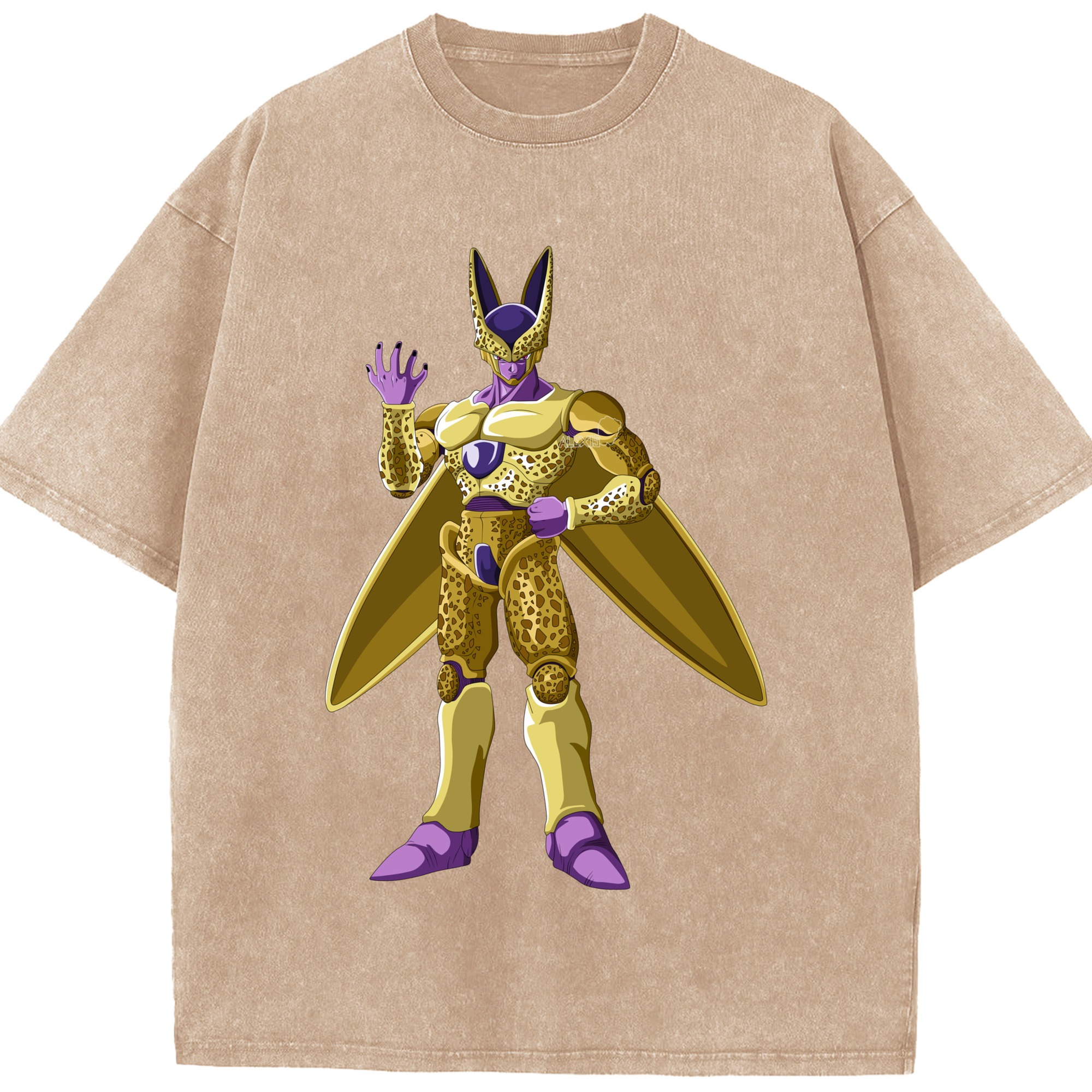 （画像用） ドラゴンボール セル DRAGON BALL Cell 綿100% ヴィンテージ風 半袖Tシャツ（フロントプリント）