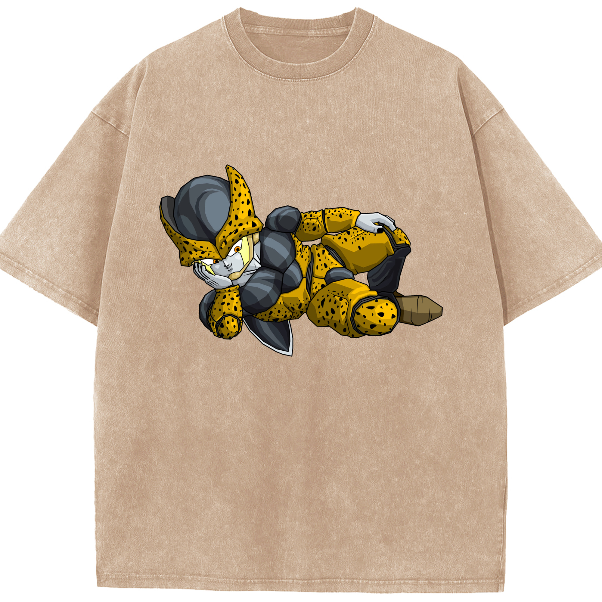 （画像用） ドラゴンボール セル DRAGON BALL Cell 綿100% ヴィンテージ風 半袖Tシャツ（フロントプリント）