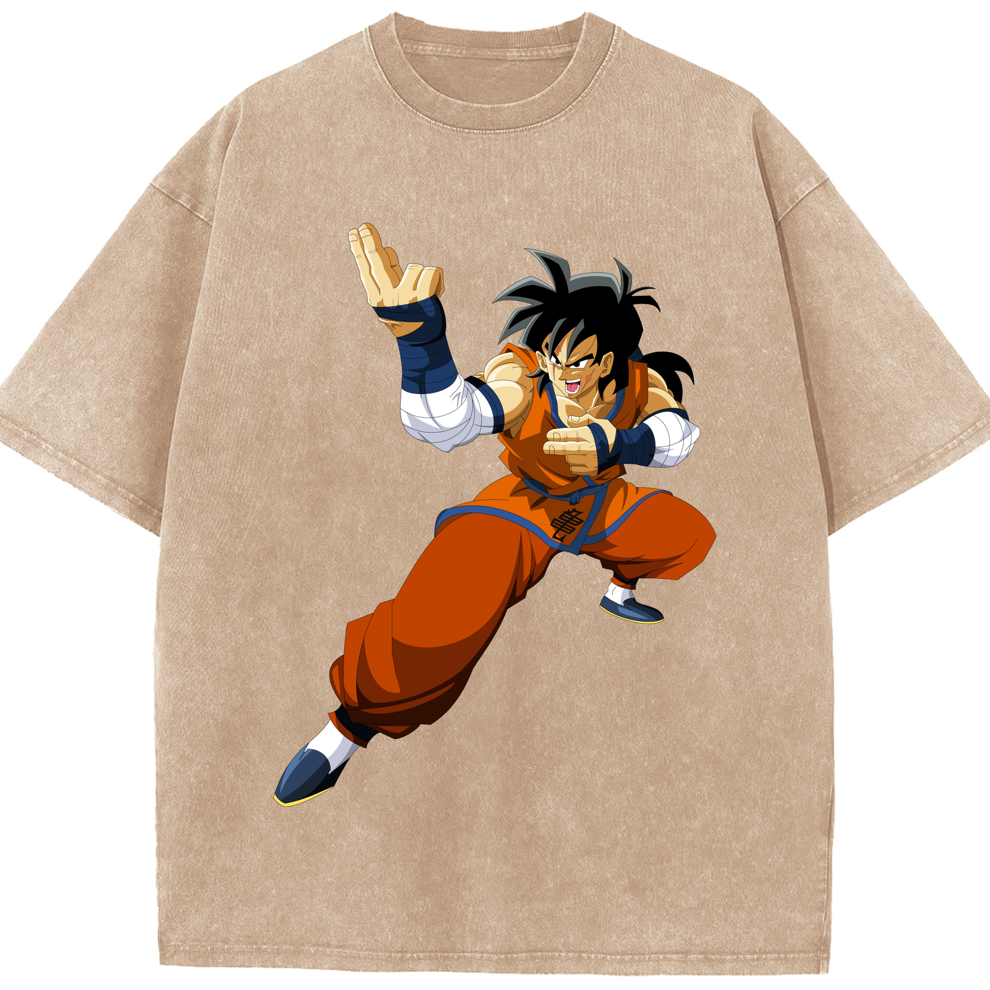 （画像用） ドラゴンボール ヤムチャ DRAGON BALL Yamcha 綿100% ヴィンテージ風 半袖Tシャツ（フロントプリント）