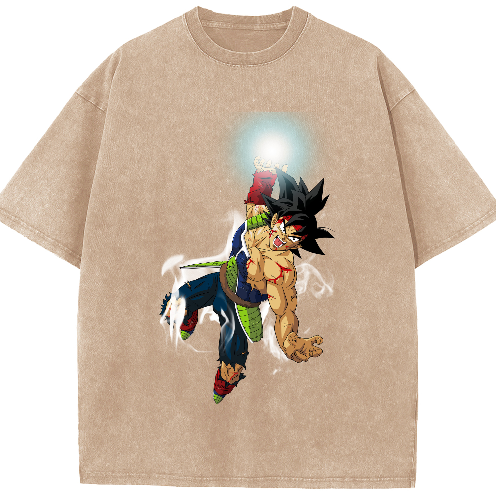 （画像用） ドラゴンボール バーダック DRAGON BALL Burdock 綿100% ヴィンテージ風 半袖Tシャツ（フロントプリント）