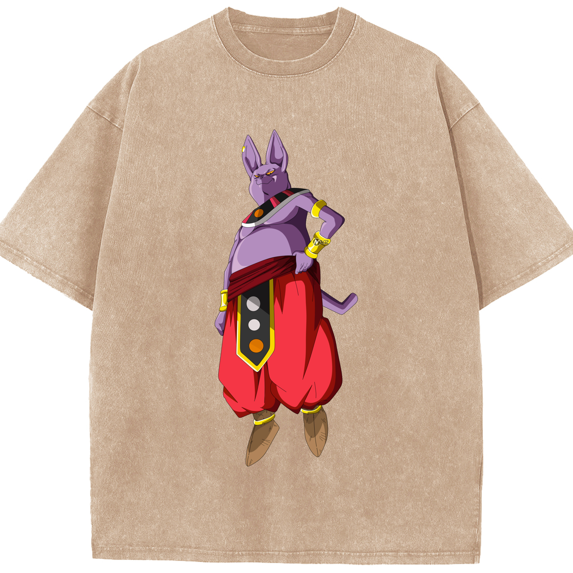 （画像用） ドラゴンボール シャンパ DRAGON BALL Champa 綿100% ヴィンテージ風 半袖Tシャツ（フロントプリント）