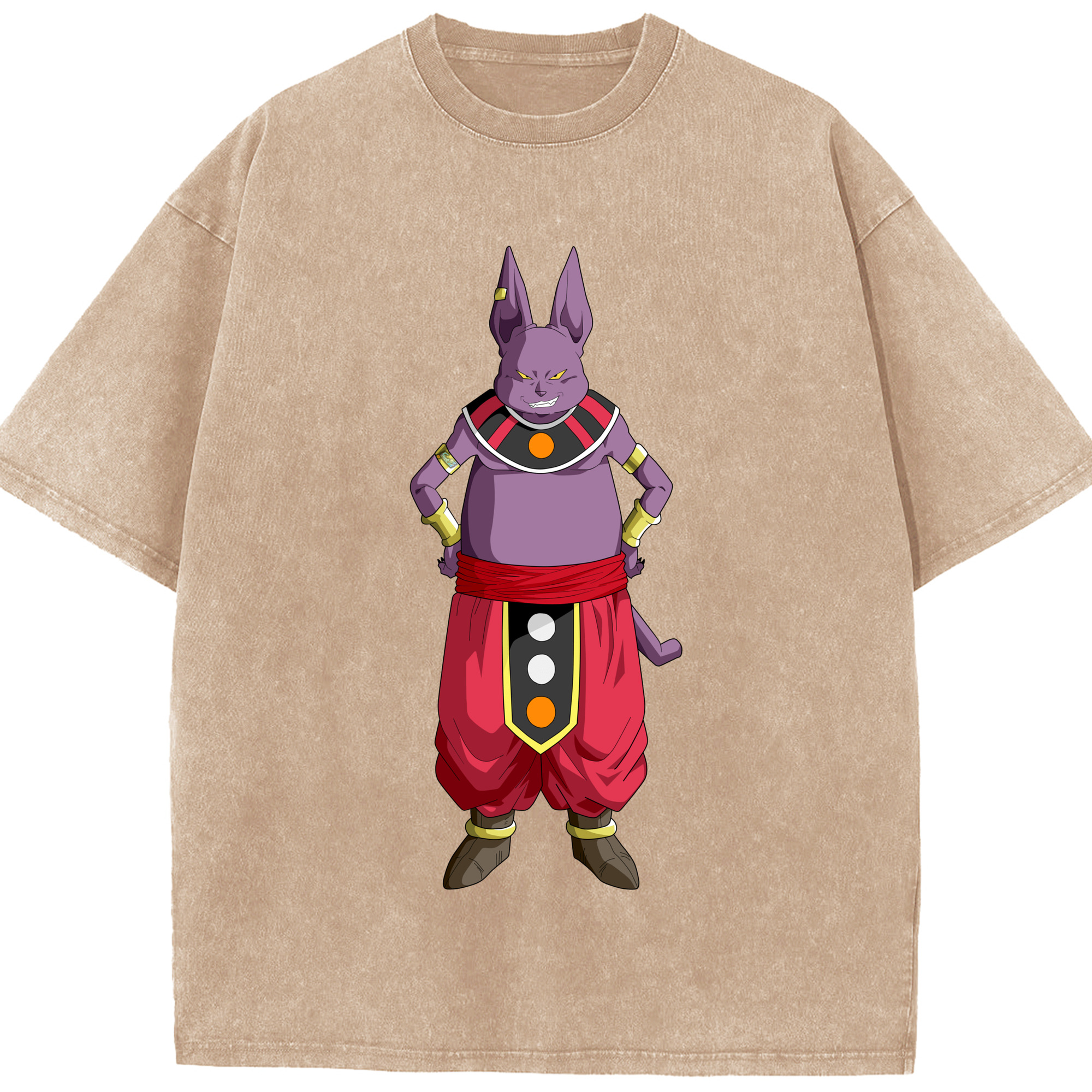 （画像用） ドラゴンボール シャンパ DRAGON BALL Champa 綿100% ヴィンテージ風 半袖Tシャツ（フロントプリント）