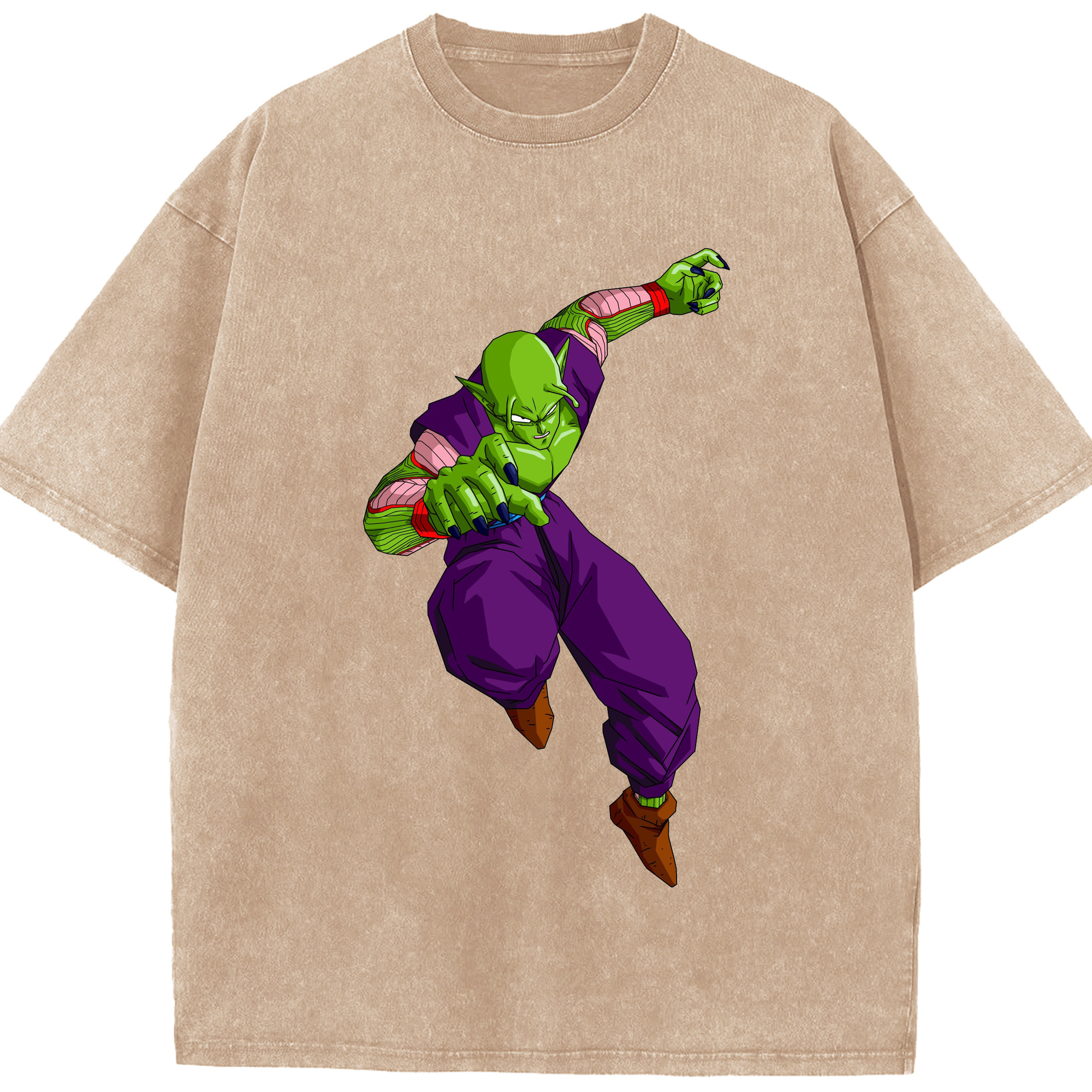 （画像用） ドラゴンボール ピッコロ DRAGON BALL Piccolo 綿100% ヴィンテージ風 半袖Tシャツ（フロントプリント）