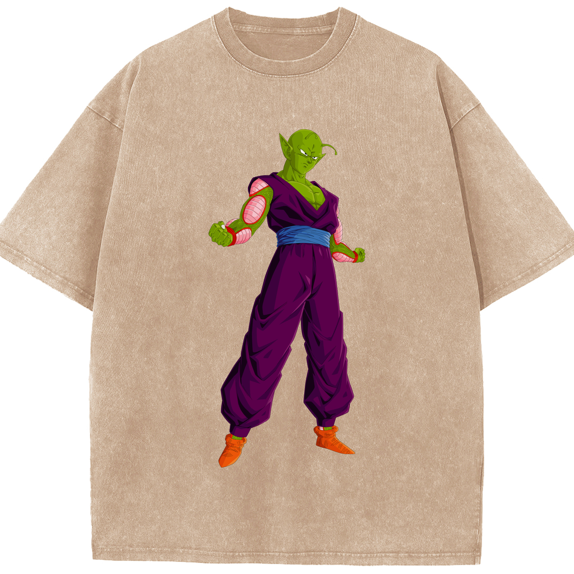 （画像用） ドラゴンボール ピッコロ DRAGON BALL Piccolo 綿100% ヴィンテージ風 半袖Tシャツ（フロントプリント）