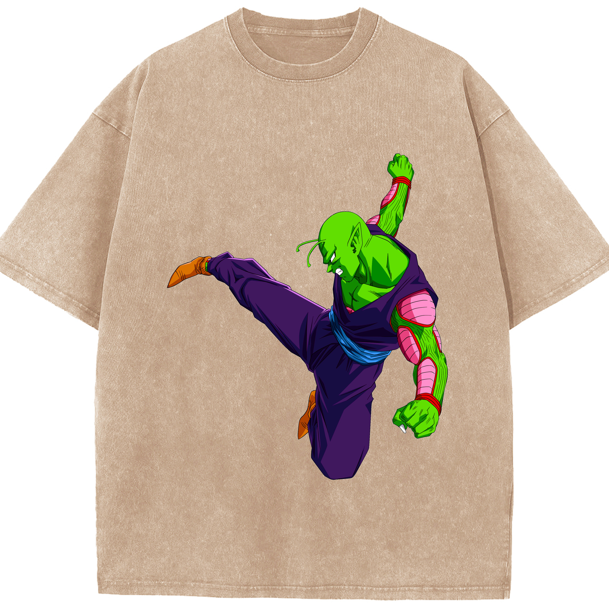 （画像用） ドラゴンボール ピッコロ DRAGON BALL Piccolo 綿100% ヴィンテージ風 半袖Tシャツ（フロントプリント）