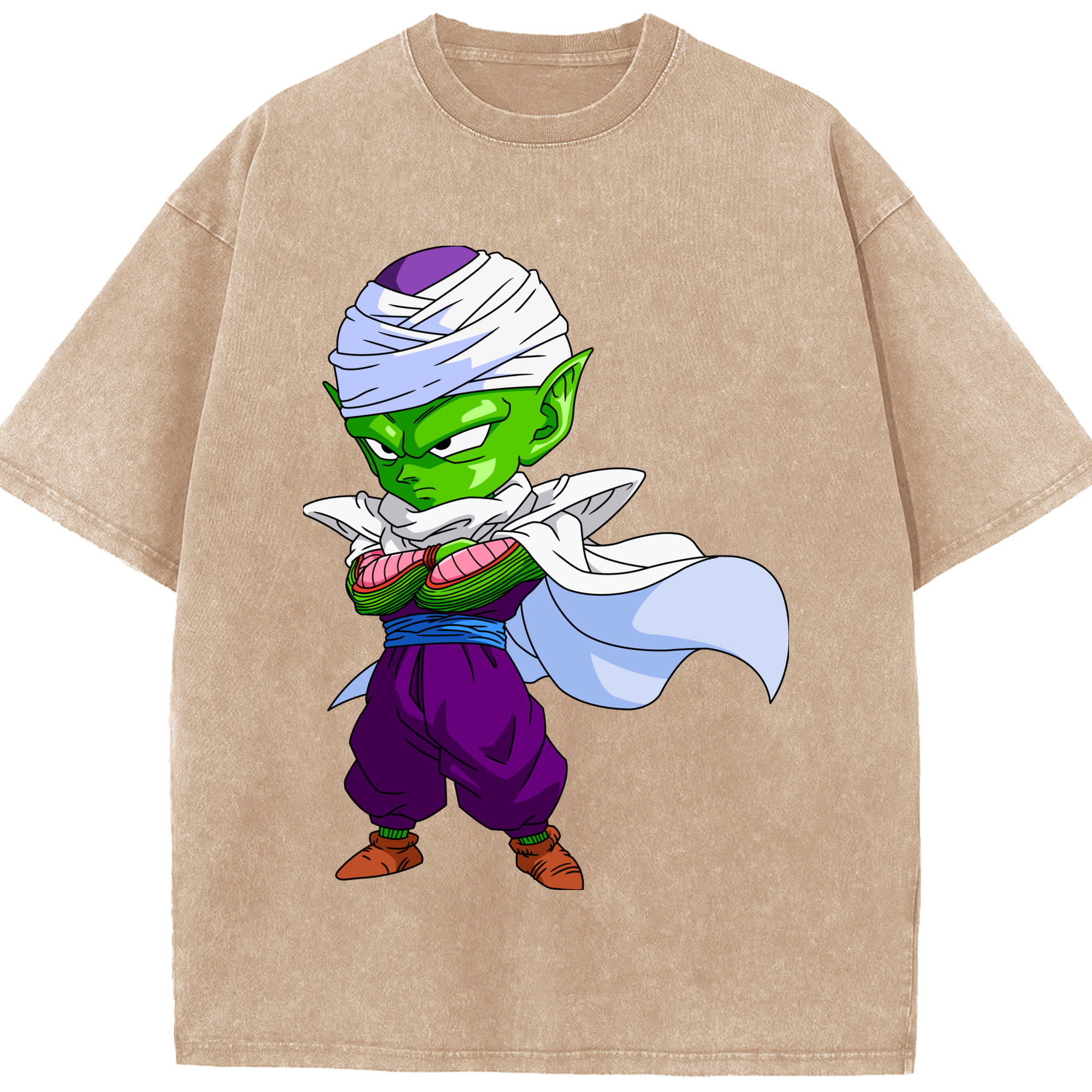 （画像用） ドラゴンボール ピッコロ DRAGON BALL Piccolo 綿100% ヴィンテージ風 半袖Tシャツ（フロントプリント）